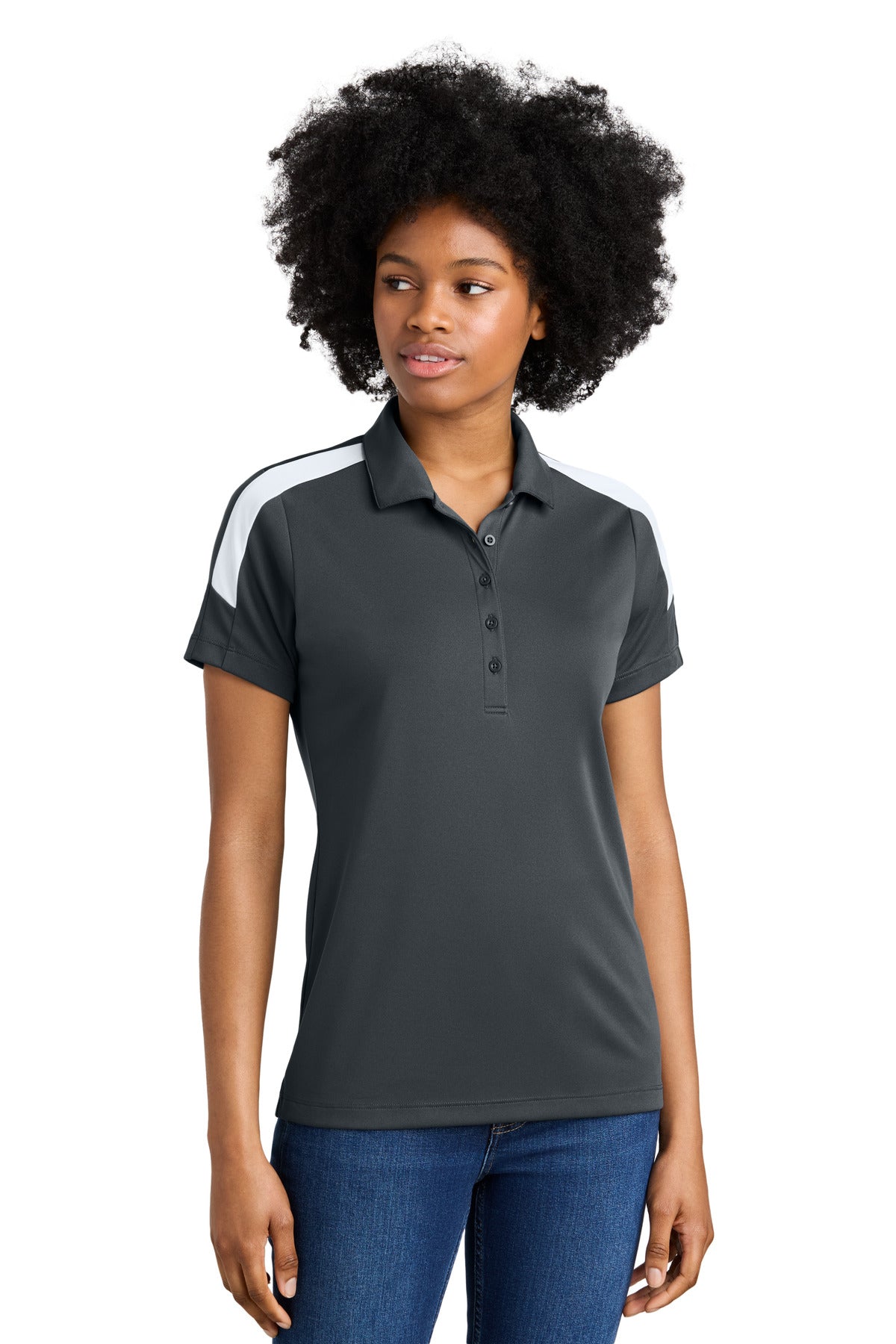 Custom Embroidery or DTF Print - Sport-Tek ®  Women's Competitor ™  United Polo LST104
