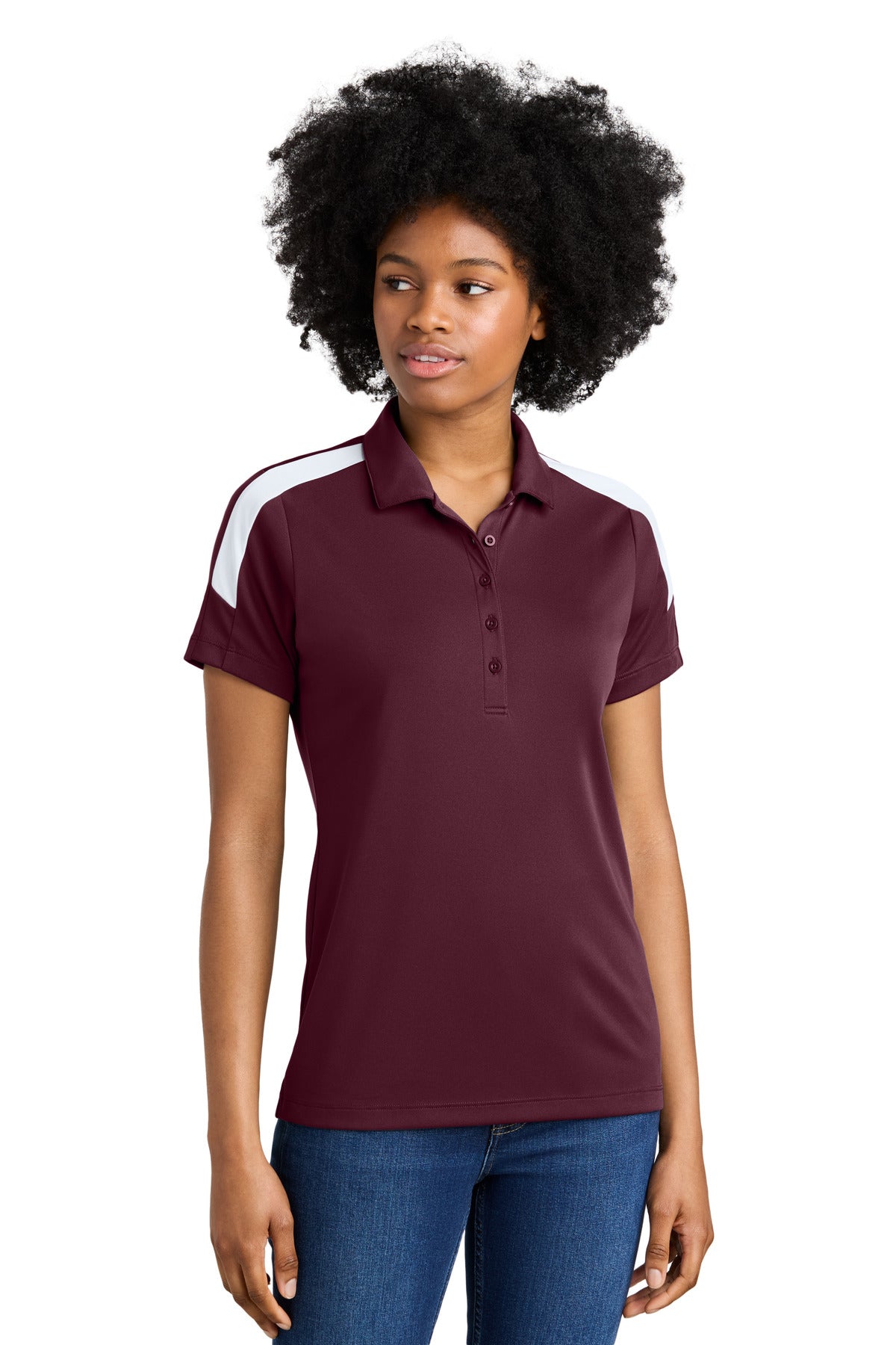 Custom Embroidery or DTF Print - Sport-Tek ®  Women's Competitor ™  United Polo LST104