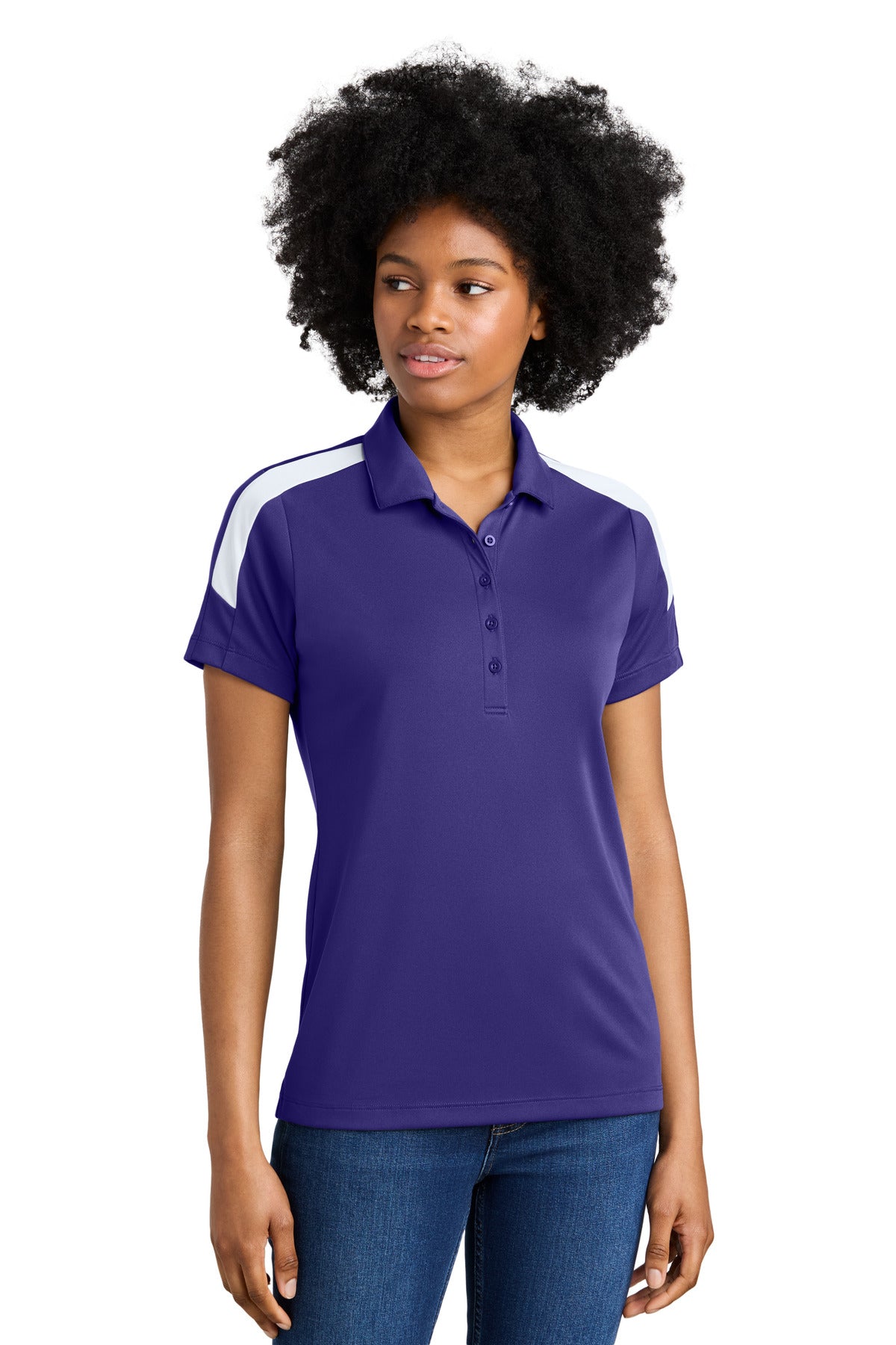 Custom Embroidery or DTF Print - Sport-Tek ®  Women's Competitor ™  United Polo LST104