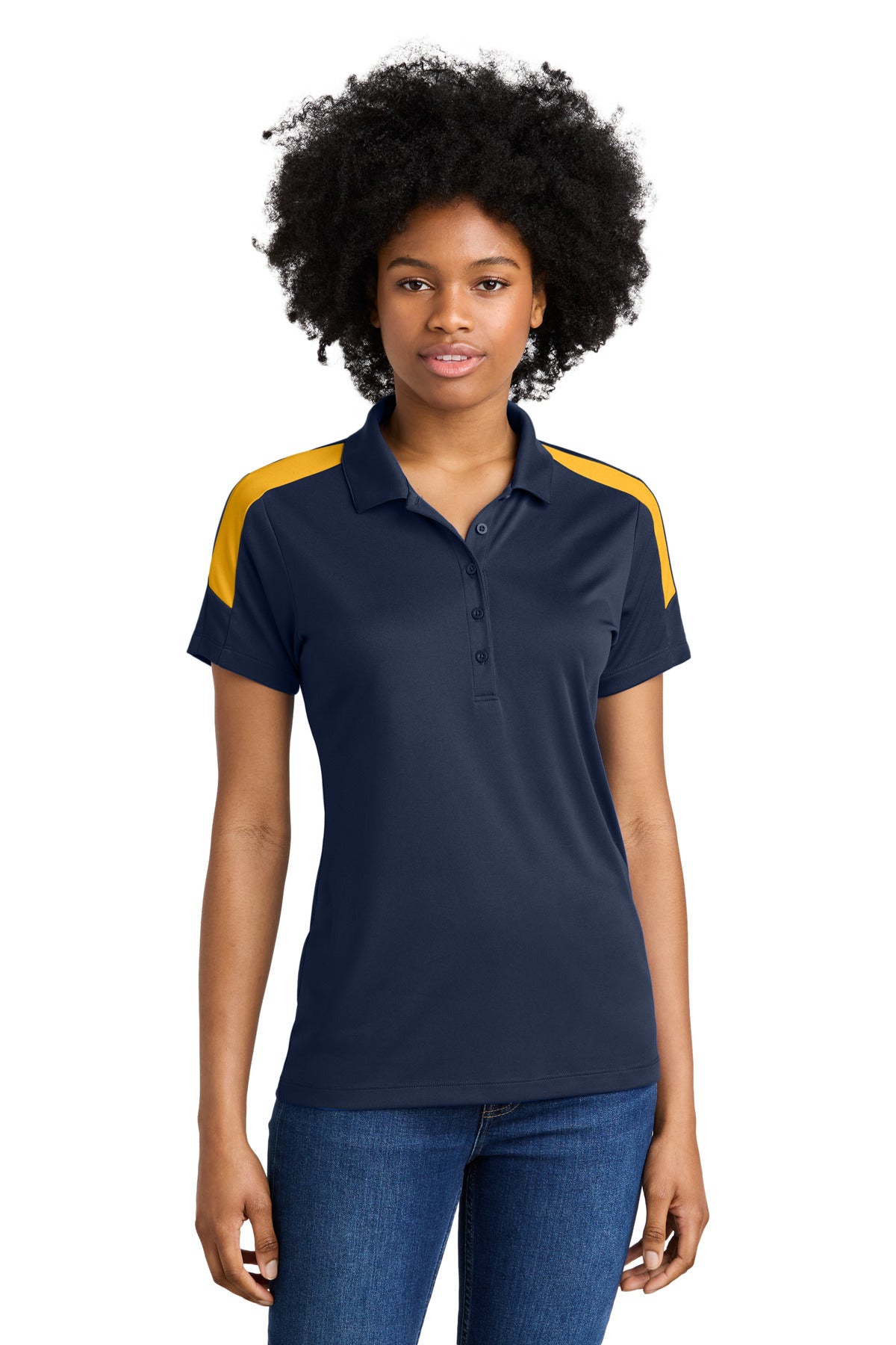 Custom Embroidery or DTF Print - Sport-Tek ®  Women's Competitor ™  United Polo LST104