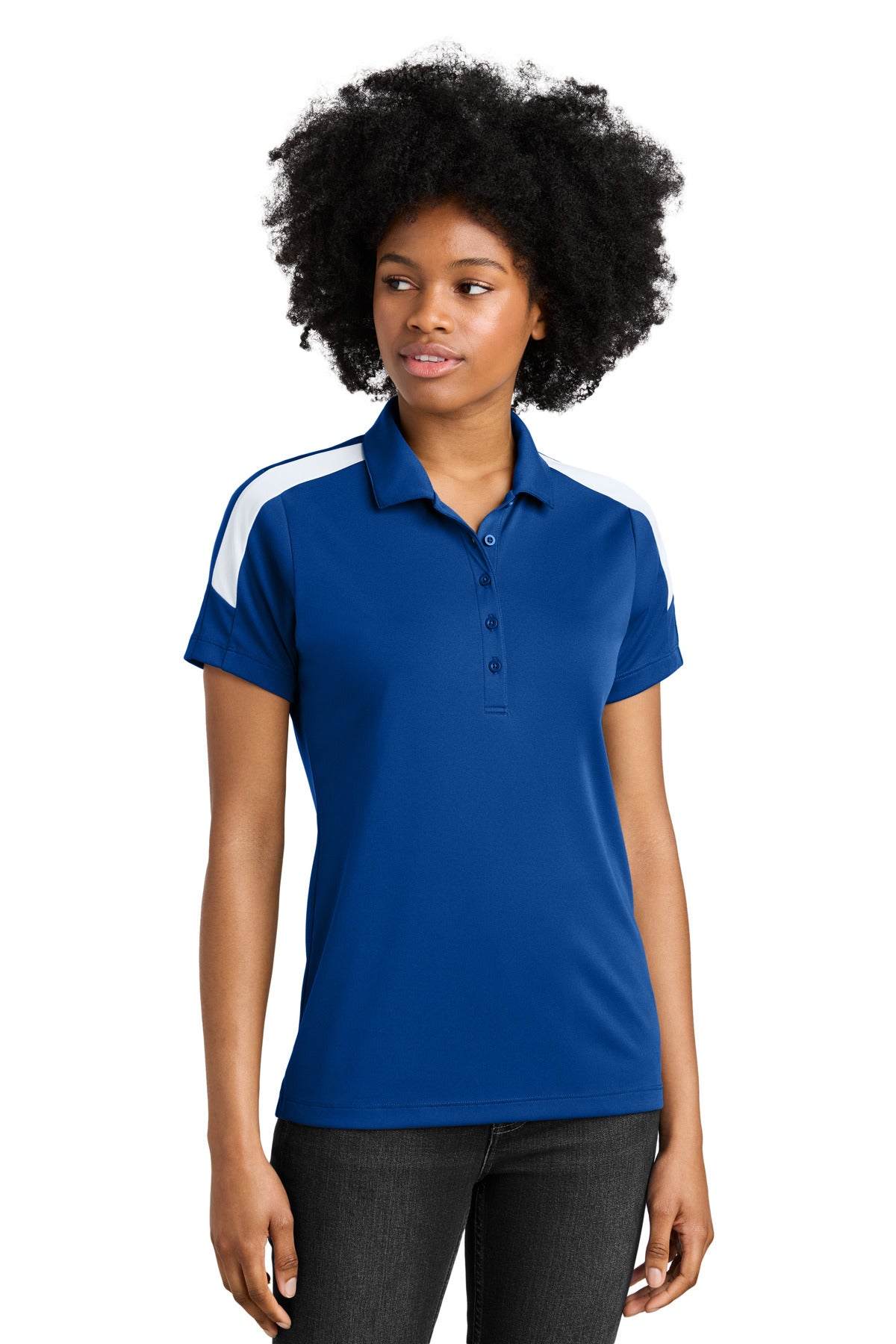 Custom Embroidery or DTF Print - Sport-Tek ®  Women's Competitor ™  United Polo LST104