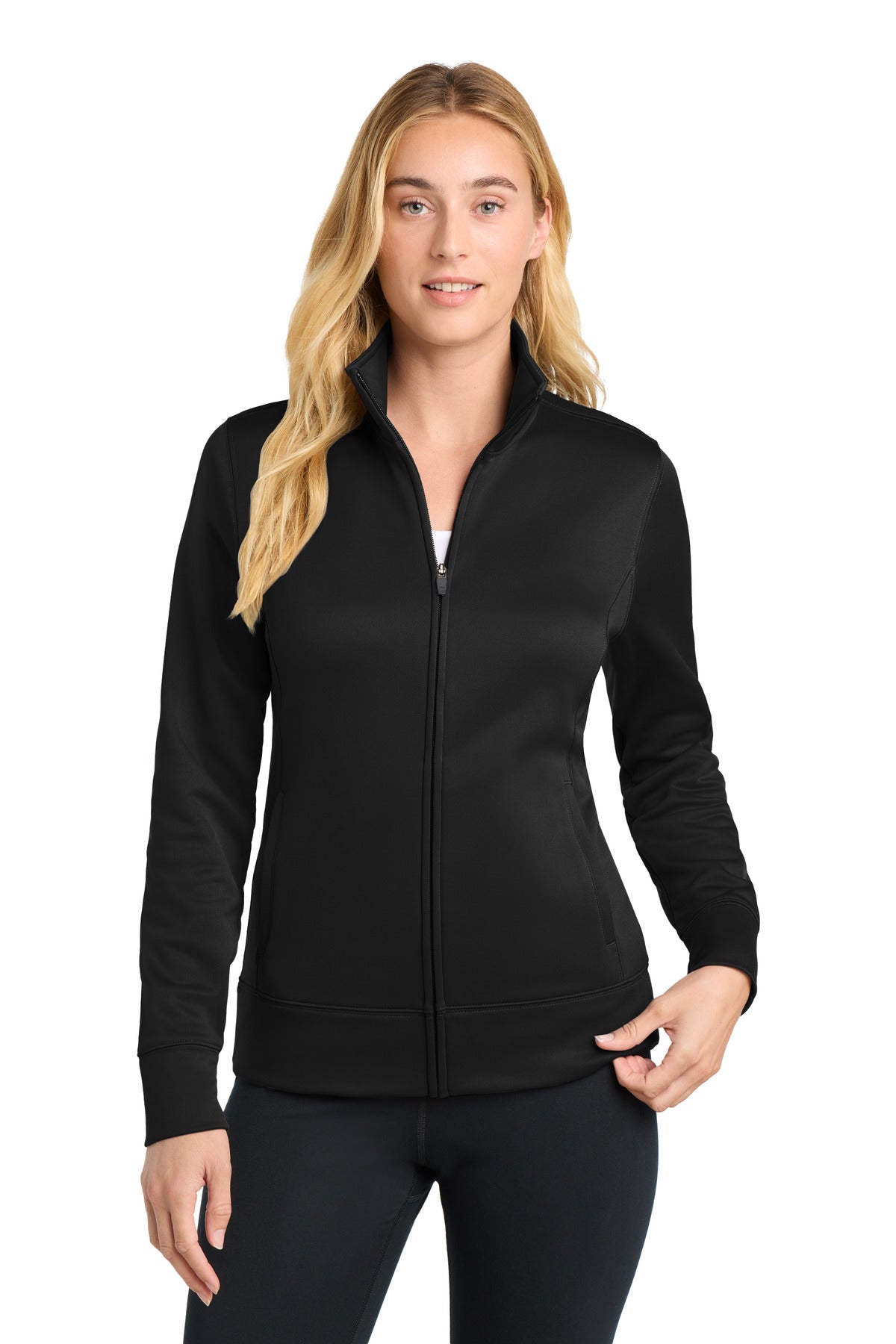 Custom Embroidery or DTF Print - Sport-Tek ®  Women's Sport-Wick ®  Fleece Full-Zip Jacket.  LST241