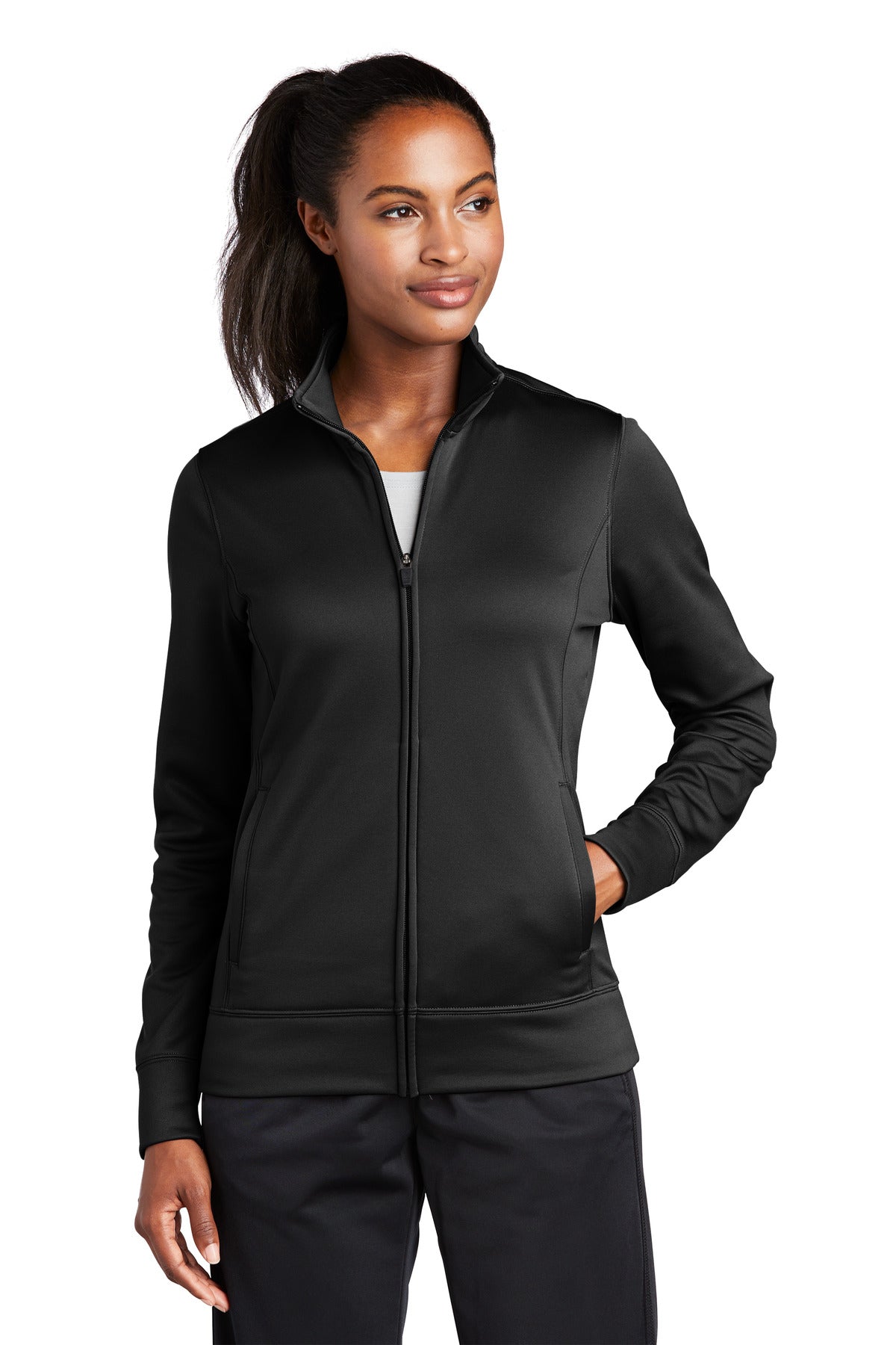 Custom Embroidered - Sport-Tek® Ladies Sport-Wick® Fleece Full-Zip Jacket.  LST241