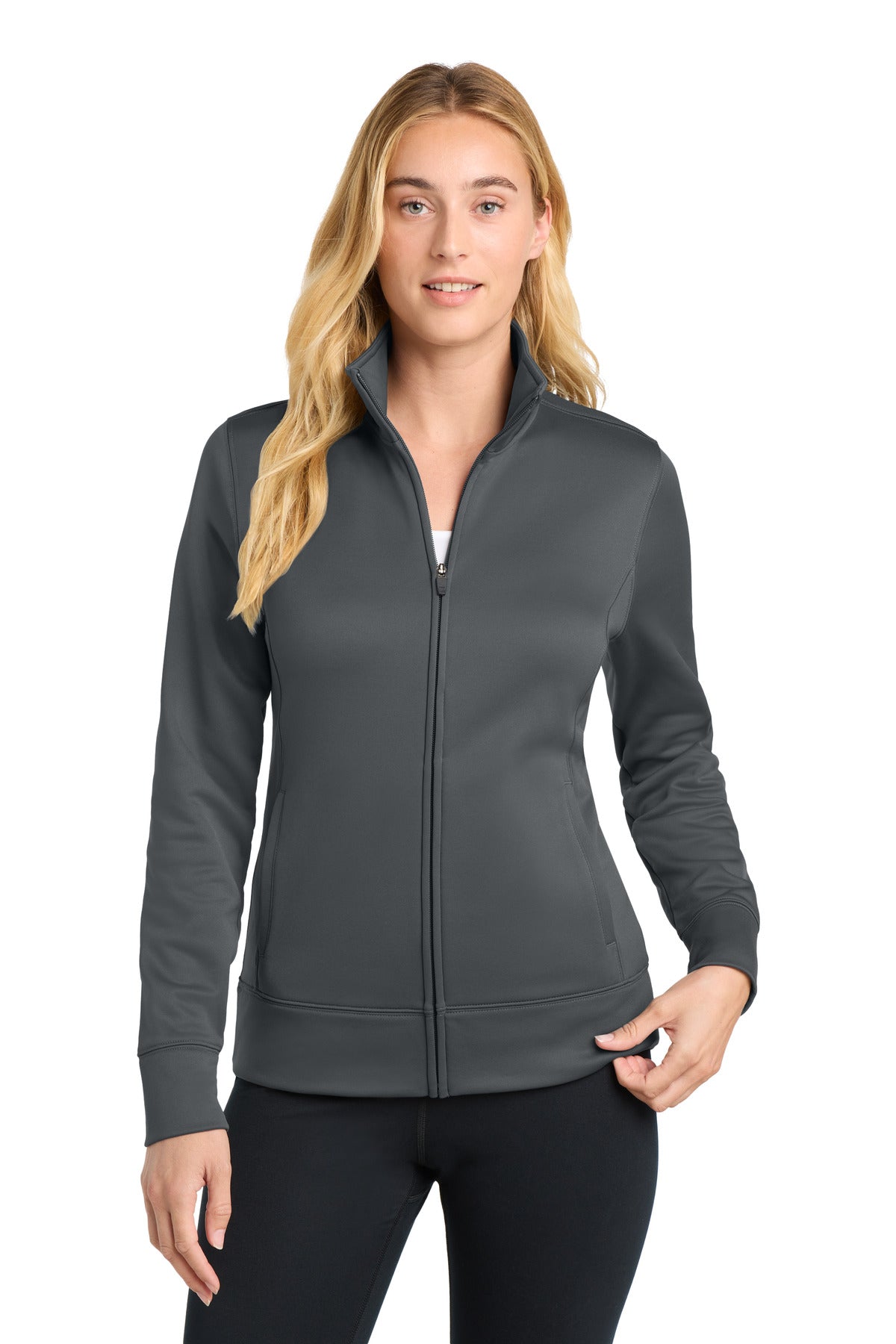 Custom Embroidery or DTF Print - Sport-Tek ®  Women's Sport-Wick ®  Fleece Full-Zip Jacket.  LST241
