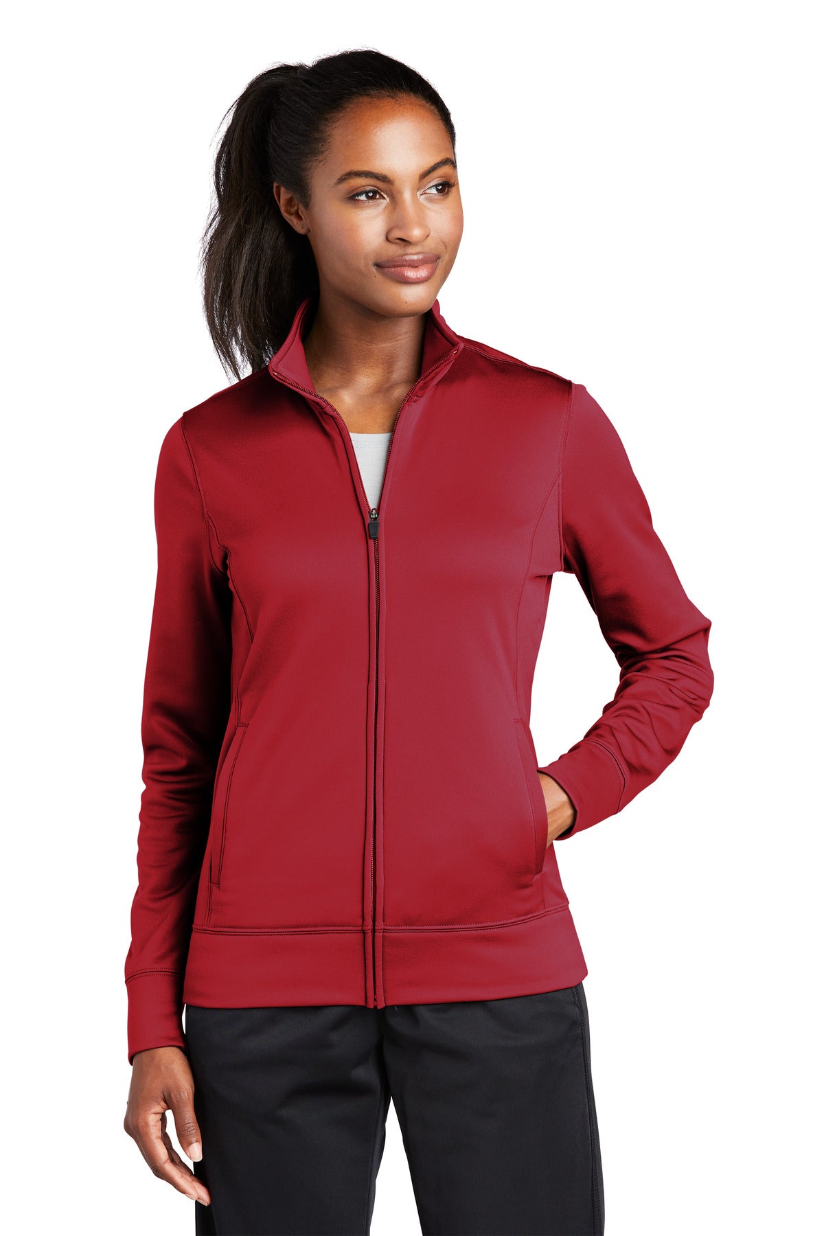 Custom Embroidered - Sport-Tek® Ladies Sport-Wick® Fleece Full-Zip Jacket.  LST241