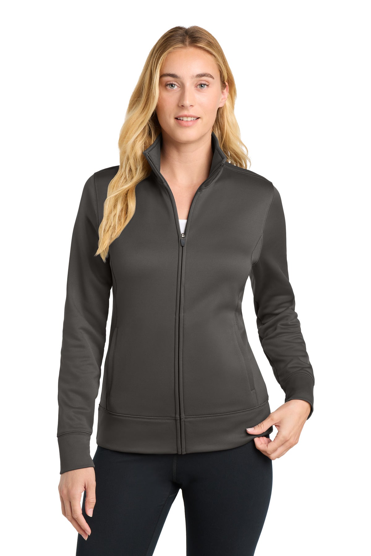 Custom Embroidery or DTF Print - Sport-Tek ®  Women's Sport-Wick ®  Fleece Full-Zip Jacket.  LST241