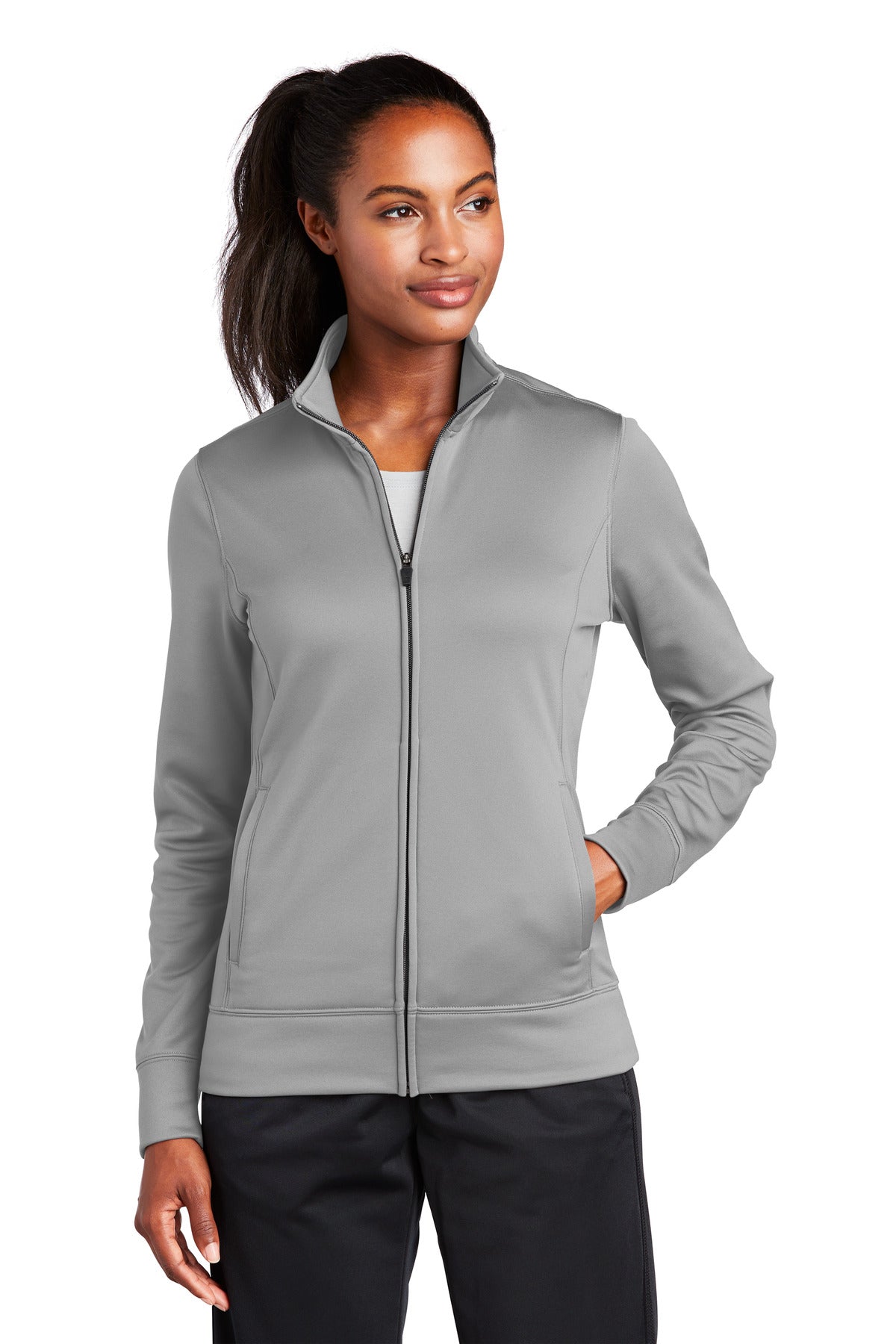 Custom Embroidered - Sport-Tek® Ladies Sport-Wick® Fleece Full-Zip Jacket.  LST241