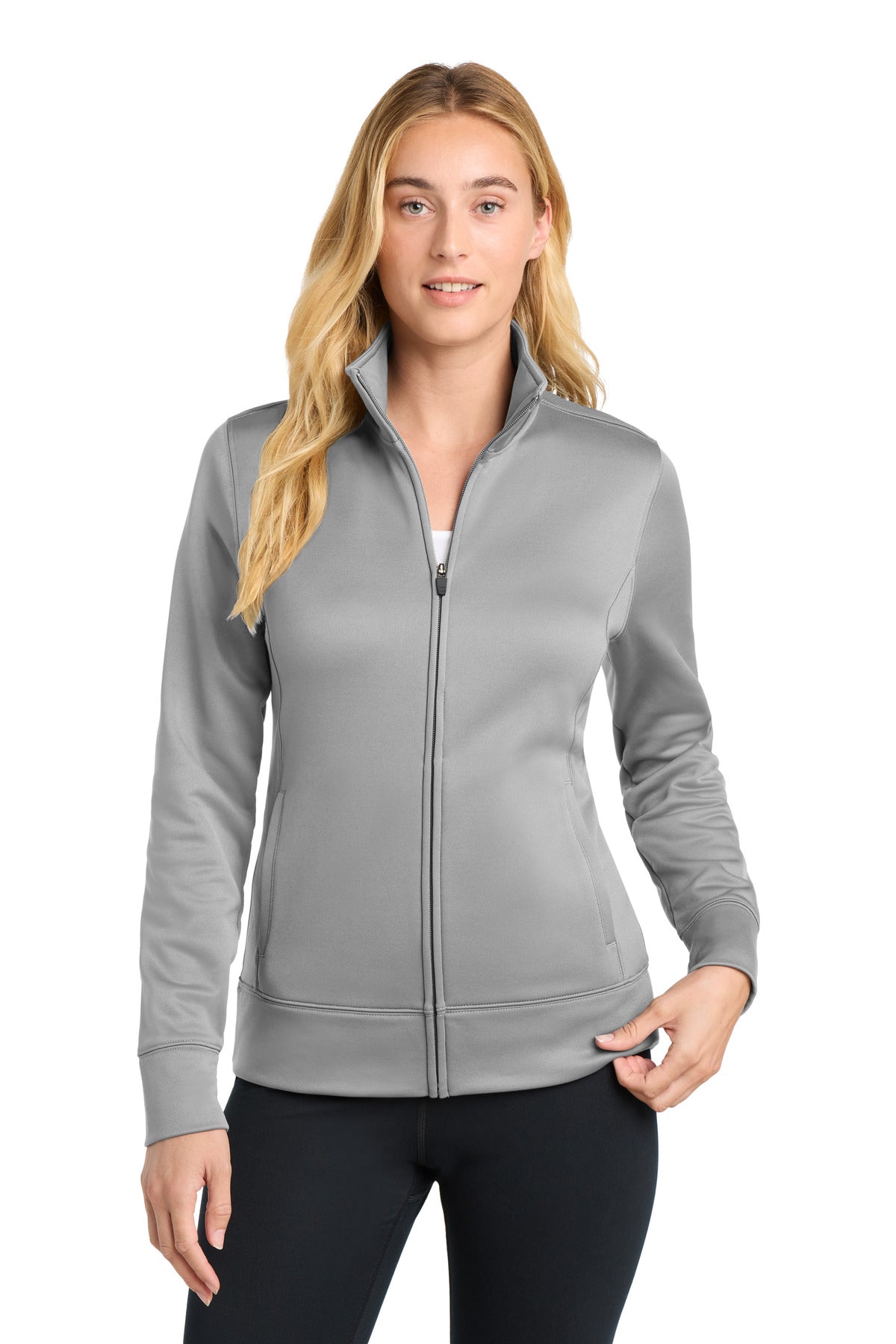 Custom Embroidery or DTF Print - Sport-Tek ®  Women's Sport-Wick ®  Fleece Full-Zip Jacket.  LST241