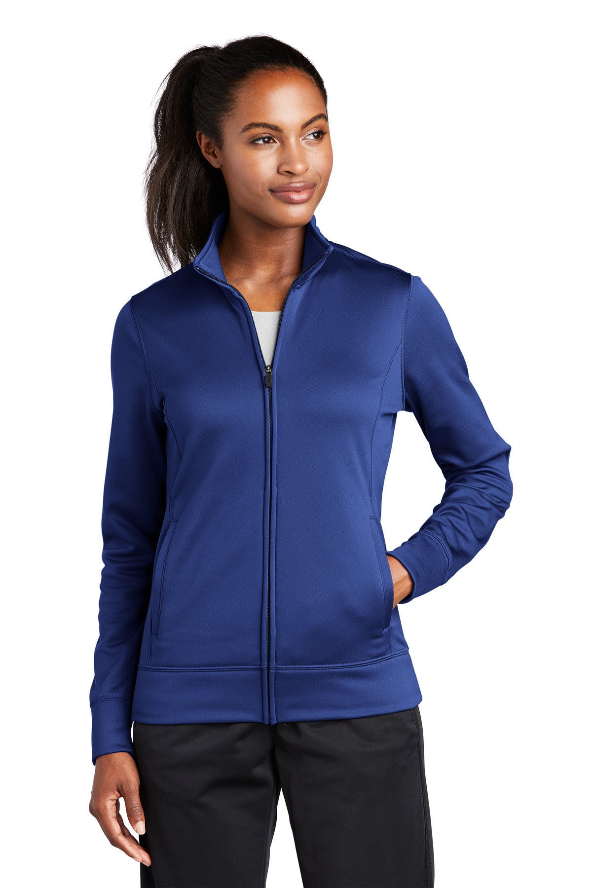 Custom Embroidered - Sport-Tek® Ladies Sport-Wick® Fleece Full-Zip Jacket.  LST241