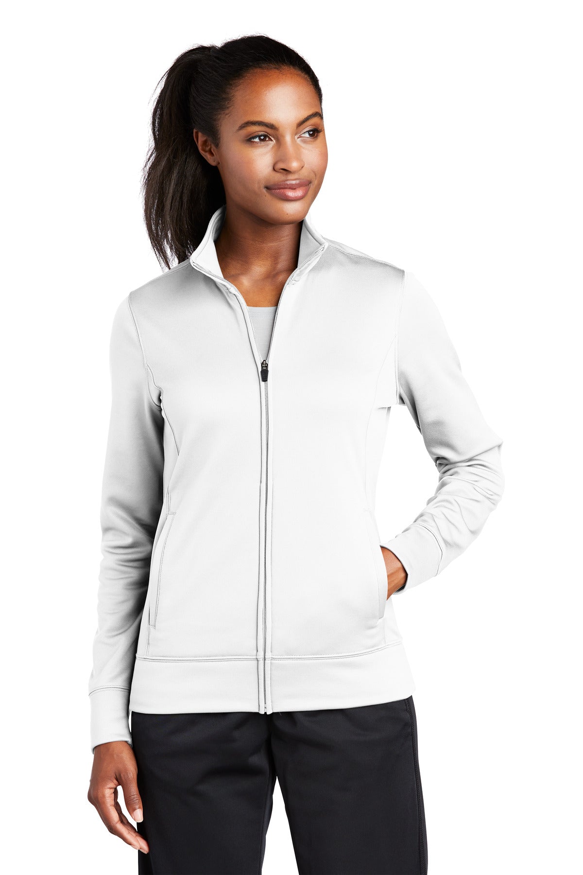 Custom Embroidered - Sport-Tek® Ladies Sport-Wick® Fleece Full-Zip Jacket.  LST241