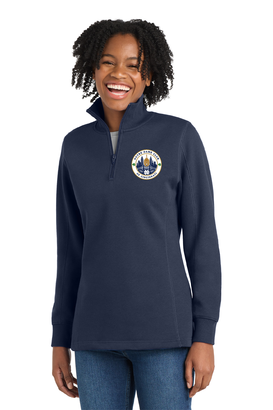 ND Club of Cincinnati - Sport-Tek ® Women's 1/4-Zip Sweatshirt. LST253