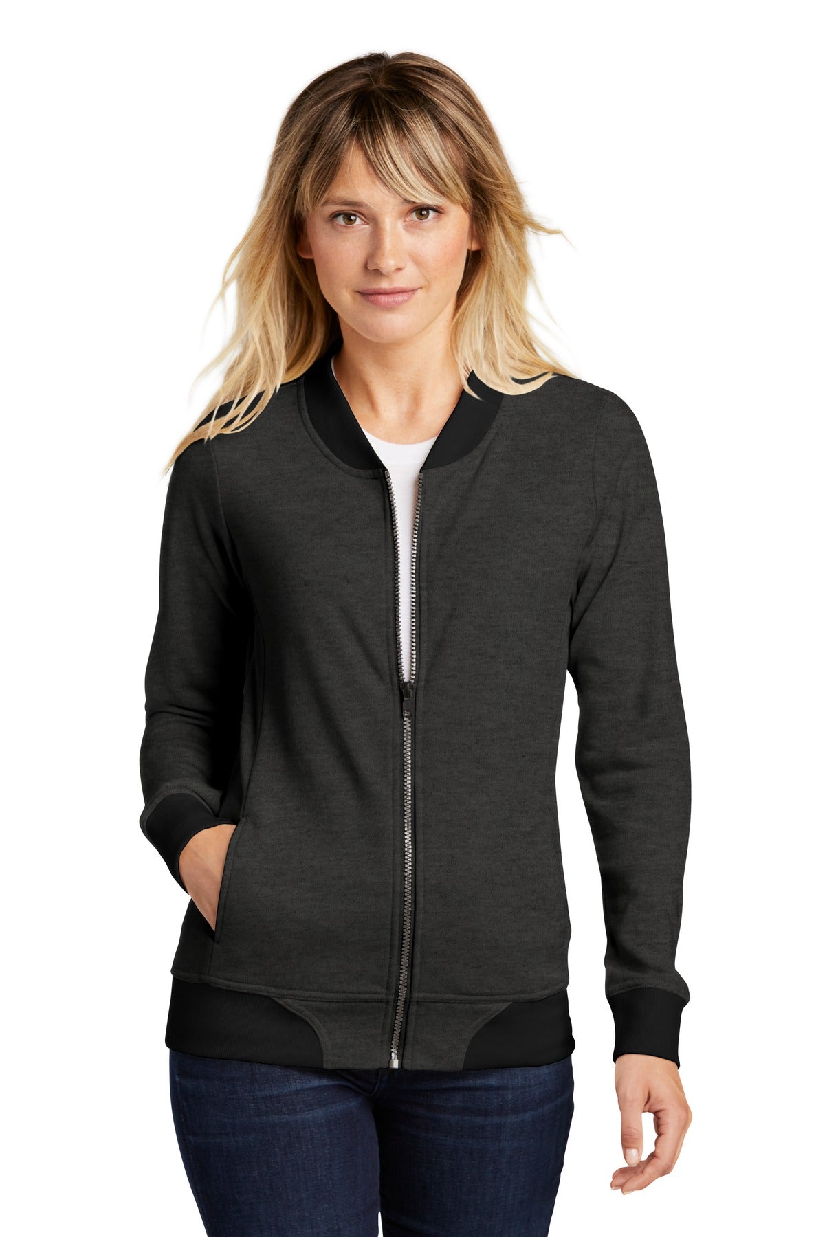 Custom Embroidered - Sport-Tek ® Ladies Lightweight French Terry Bomber LST274