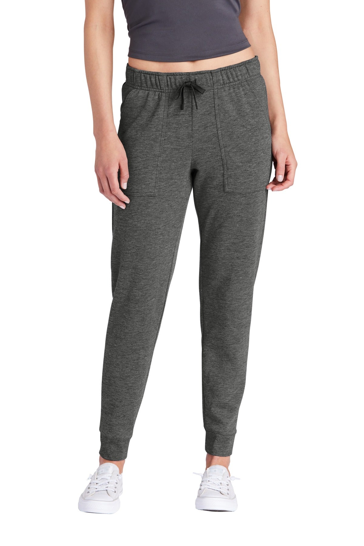 Custom Embroidered - Sport-Tek ® Ladies PosiCharge ® Tri-Blend Wicking Fleece Jogger LST299