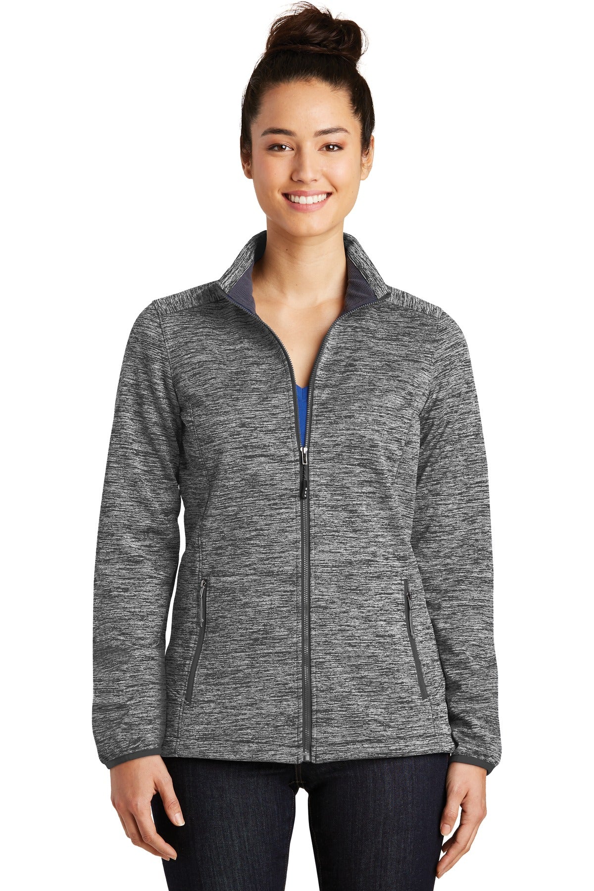 Custom Embroidered - Sport-Tek® Ladies PosiCharge® Electric Heather Soft Shell Jacket. LST30