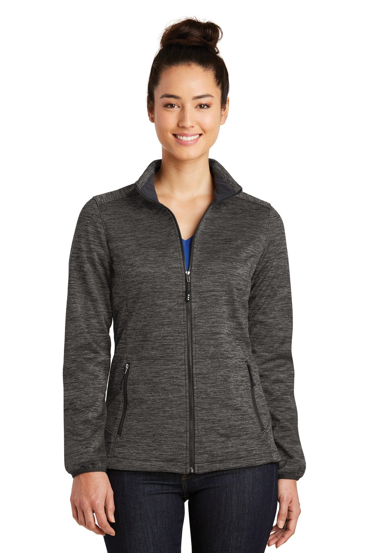 Custom Embroidered - Sport-Tek® Ladies PosiCharge® Electric Heather Soft Shell Jacket. LST30