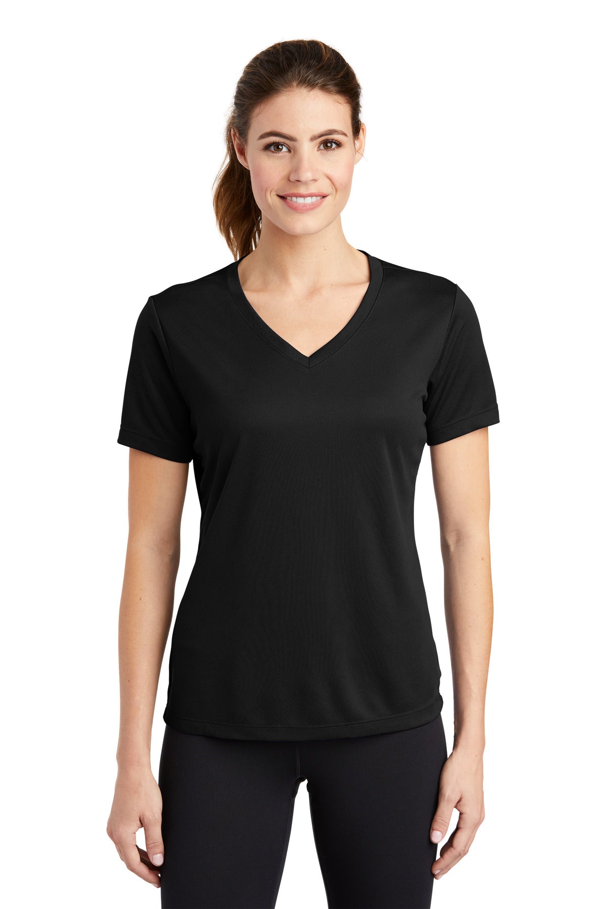 Custom Embroidered - Sport-Tek® Ladies PosiCharge® RacerMesh® V-Neck Tee. LST340