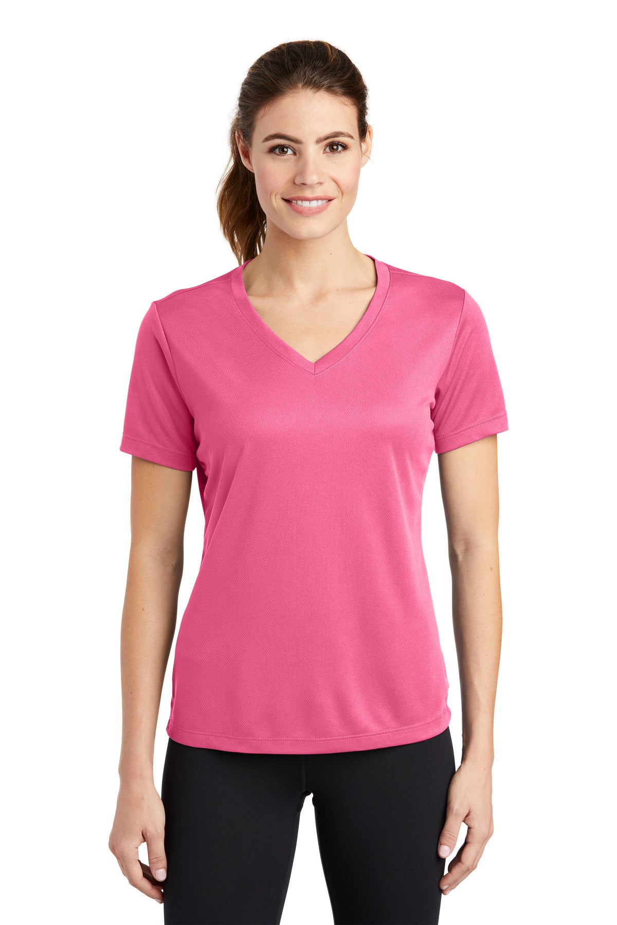 Custom Embroidered - Sport-Tek® Ladies PosiCharge® RacerMesh® V-Neck Tee. LST340