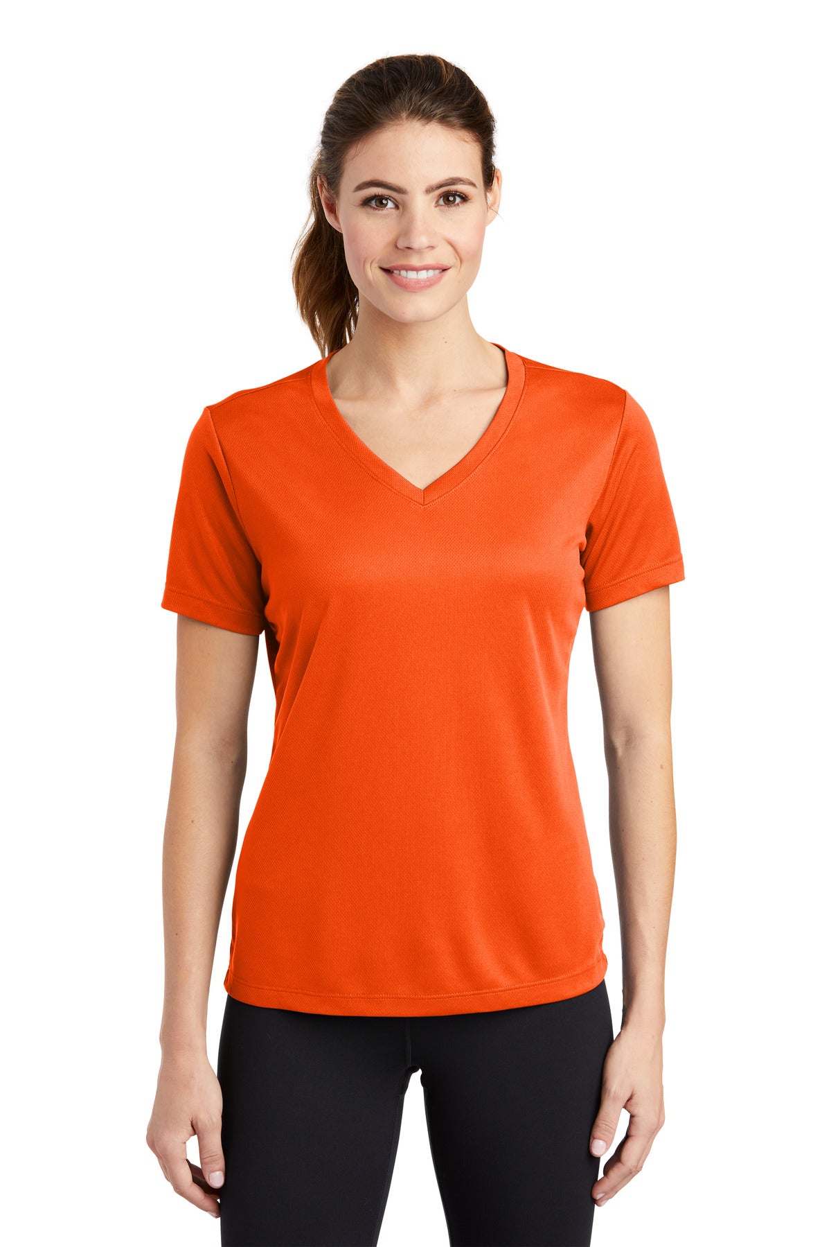 Custom Embroidered - Sport-Tek® Ladies PosiCharge® RacerMesh® V-Neck Tee. LST340