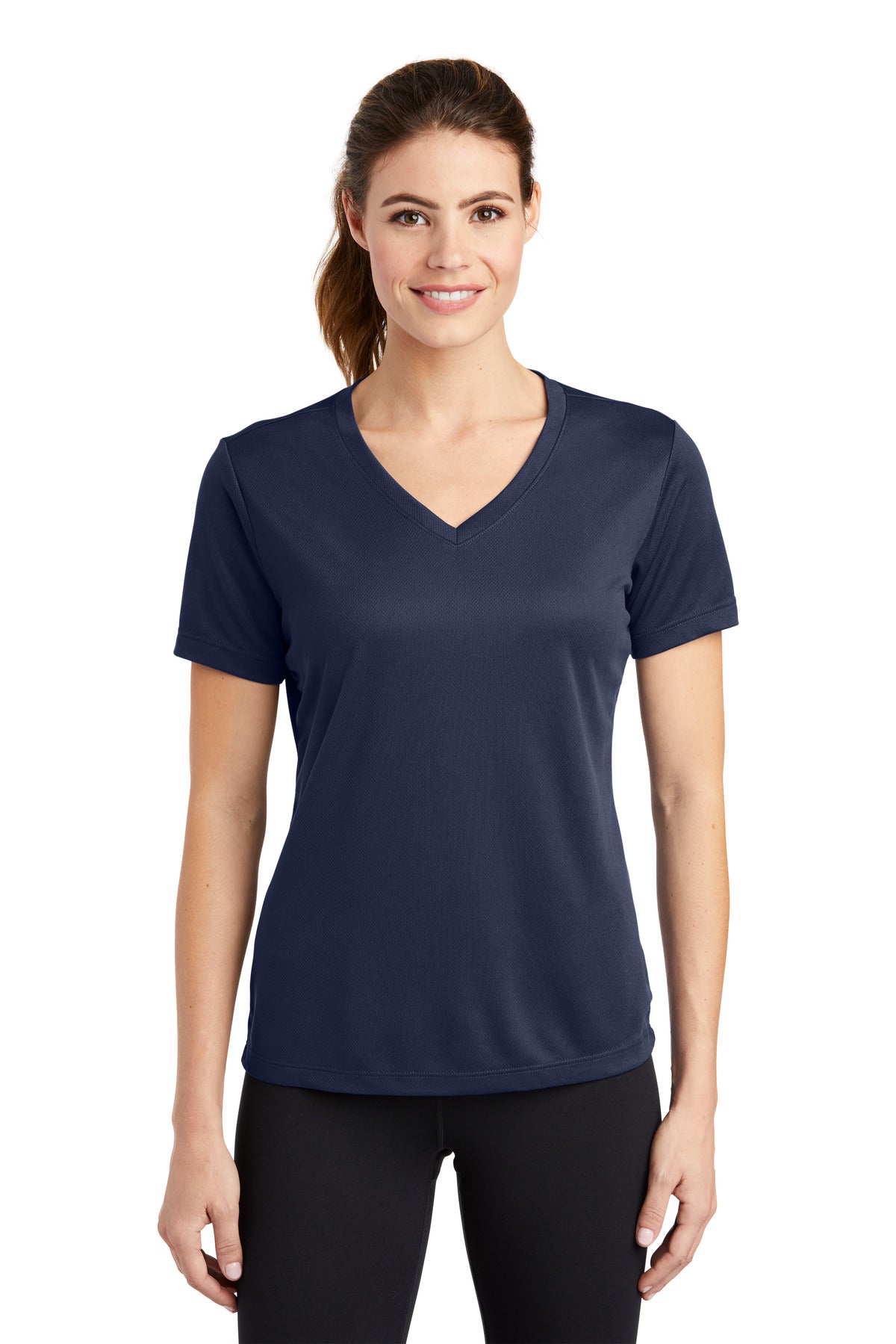 Custom Embroidered - Sport-Tek® Ladies PosiCharge® RacerMesh® V-Neck Tee. LST340