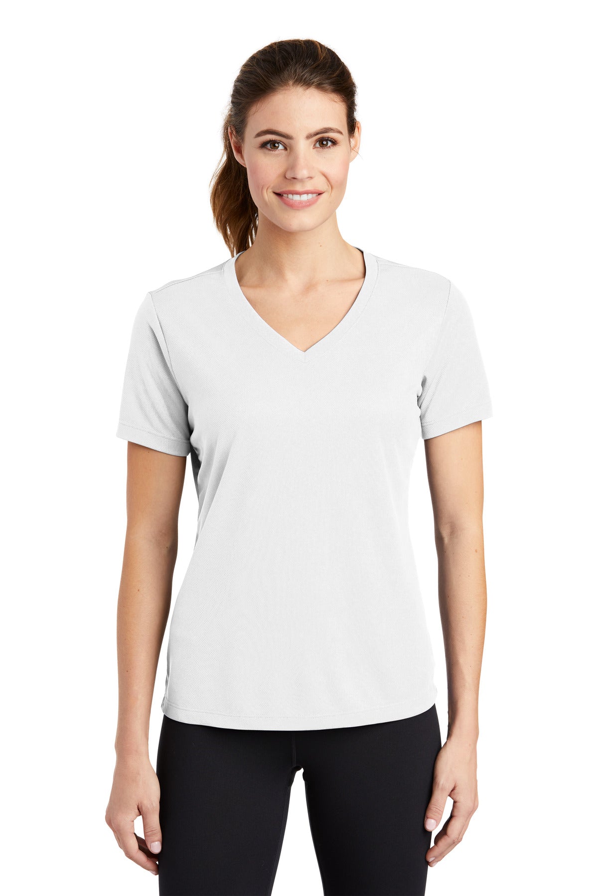 Custom Embroidered - Sport-Tek® Ladies PosiCharge® RacerMesh® V-Neck Tee. LST340