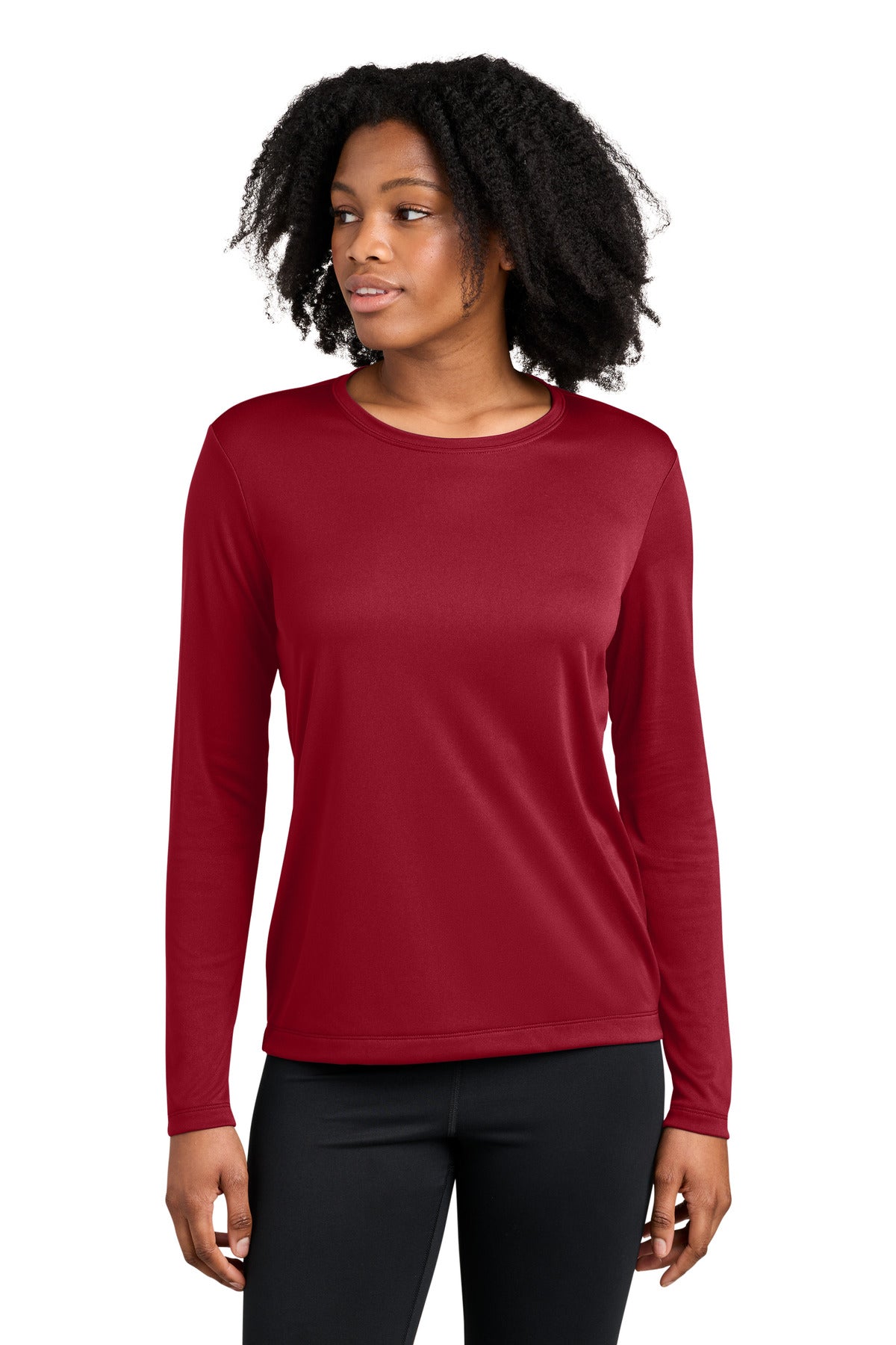 Custom Embroidery or DTF Print - Sport-Tek ®  Women's Competitor ™  Long Sleeve Crewneck LST350LS