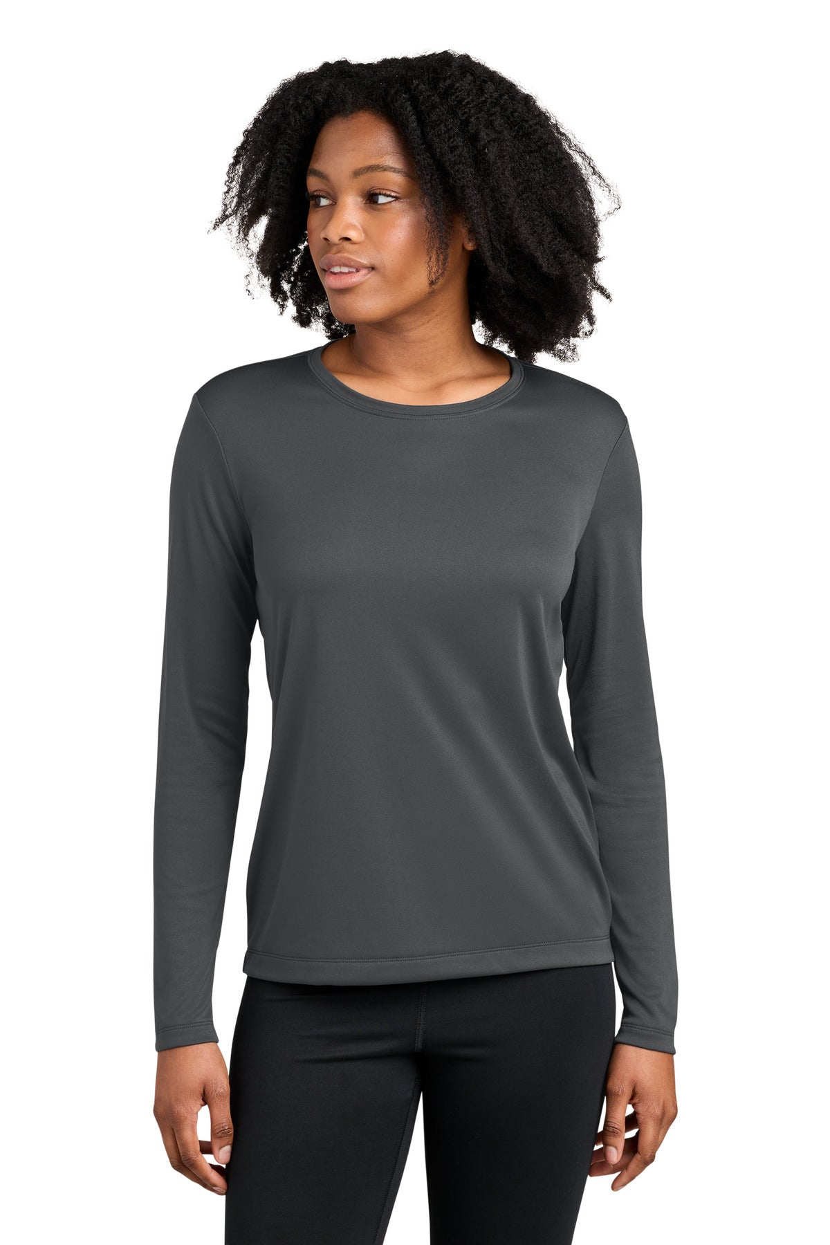 Custom Embroidery or DTF Print - Sport-Tek ®  Women's Competitor ™  Long Sleeve Crewneck LST350LS