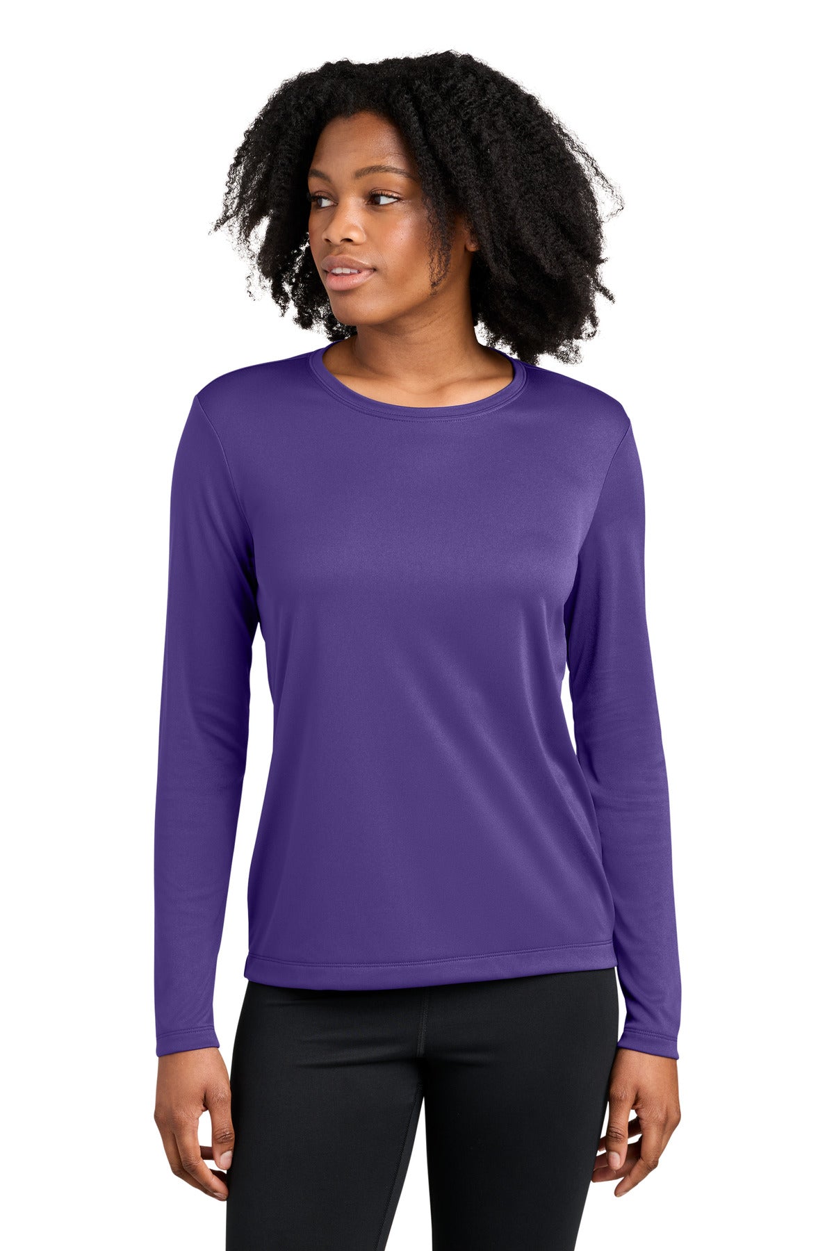 Custom Embroidery or DTF Print - Sport-Tek ®  Women's Competitor ™  Long Sleeve Crewneck LST350LS