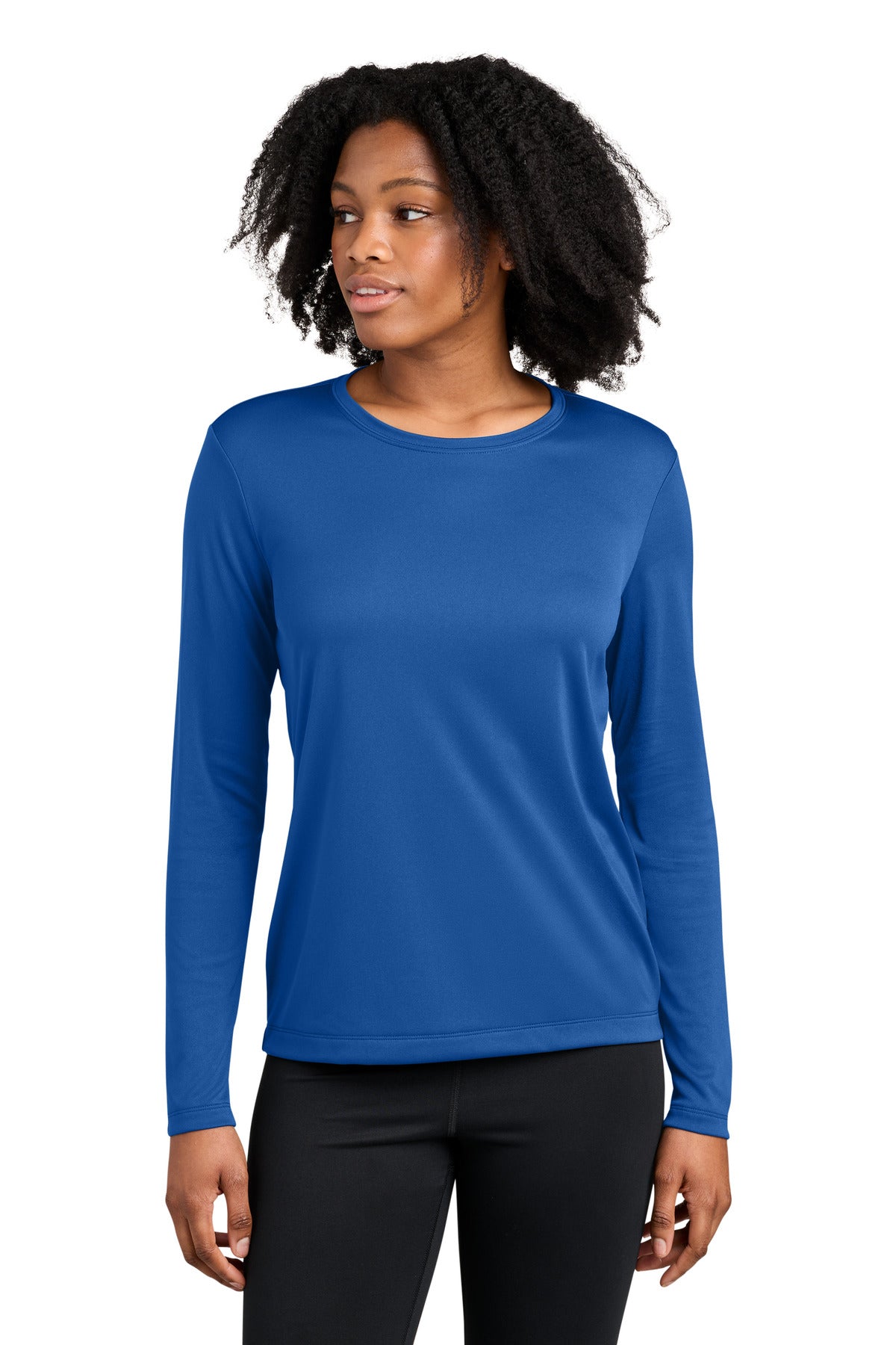 Custom Embroidery or DTF Print - Sport-Tek ®  Women's Competitor ™  Long Sleeve Crewneck LST350LS
