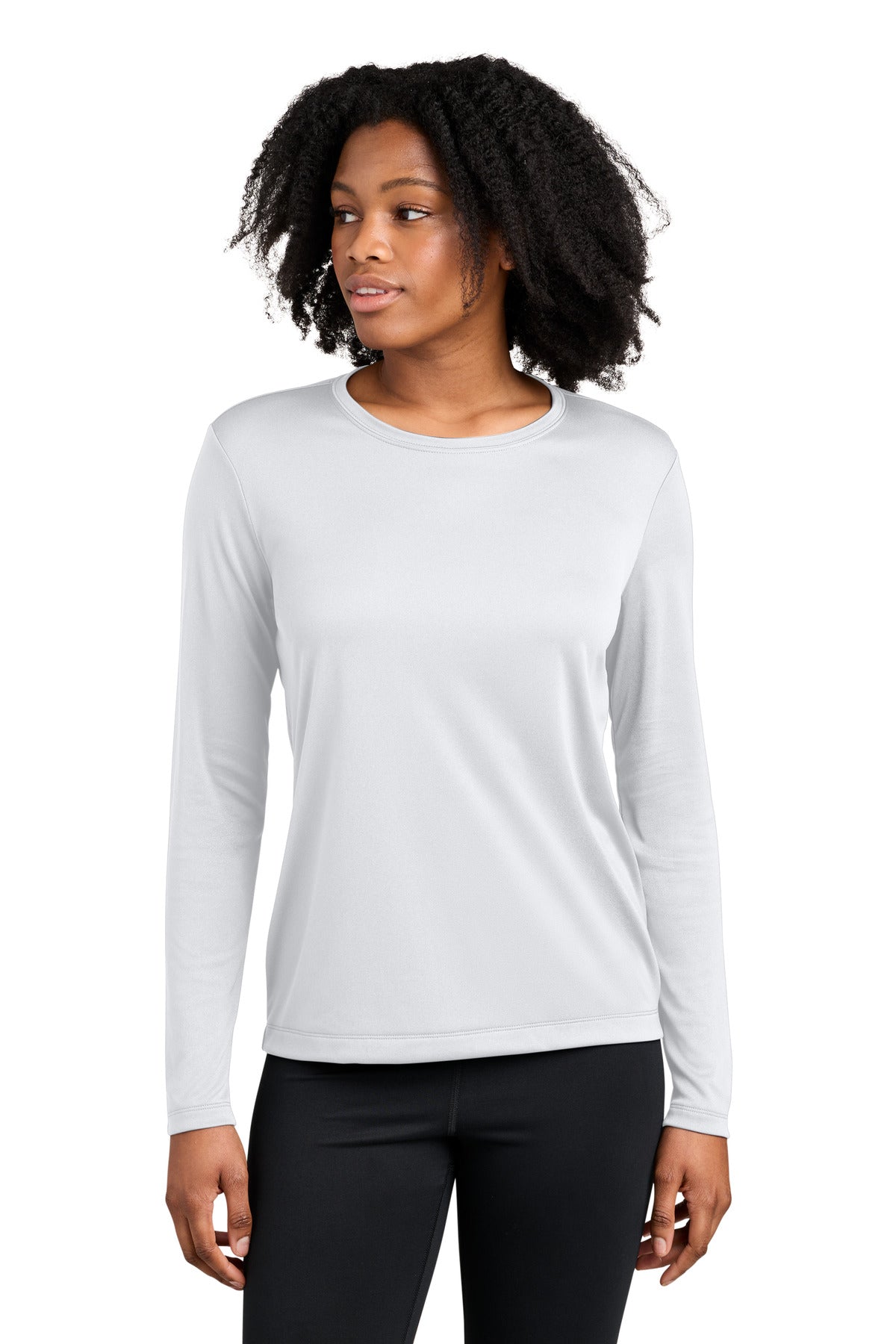 Custom Embroidery or DTF Print - Sport-Tek ®  Women's Competitor ™  Long Sleeve Crewneck LST350LS