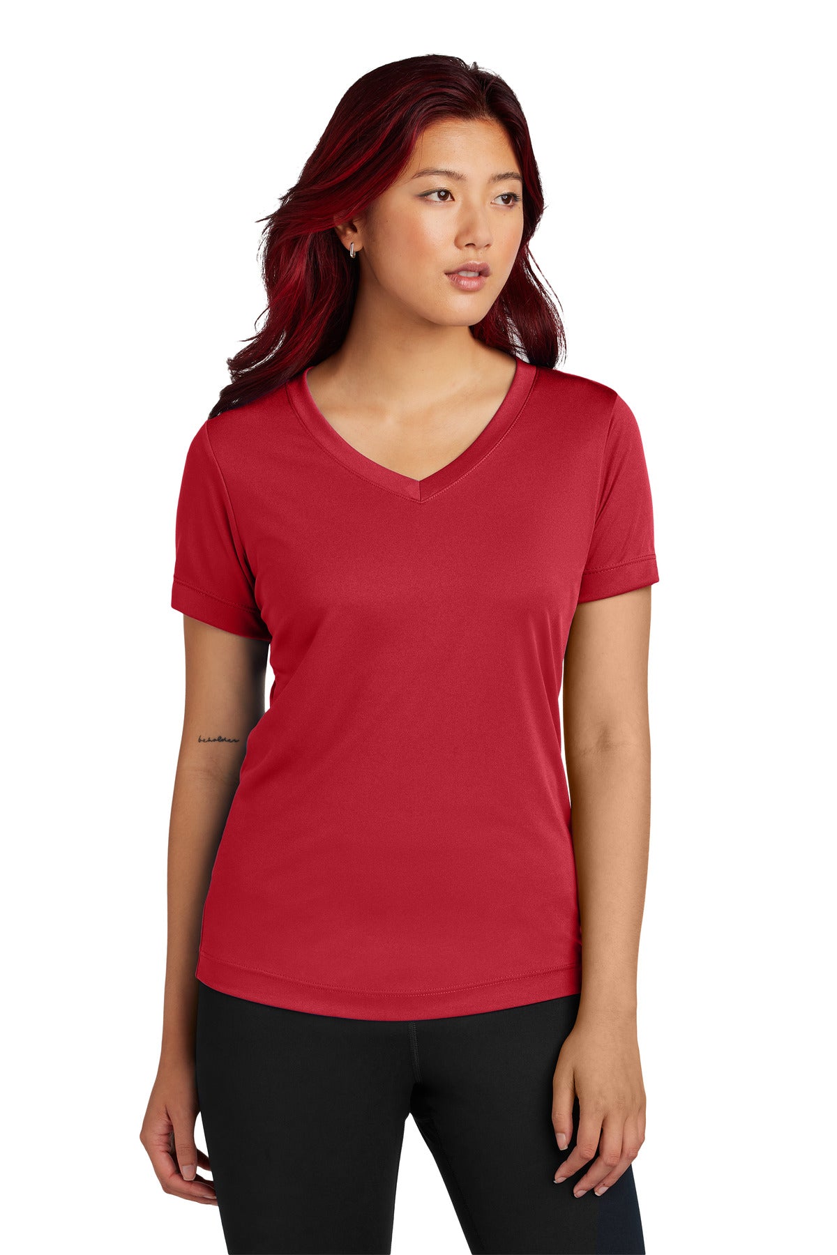 Custom Embroidered - Sport-Tek® Ladies PosiCharge® Competitor™ V-Neck Tee. LST353