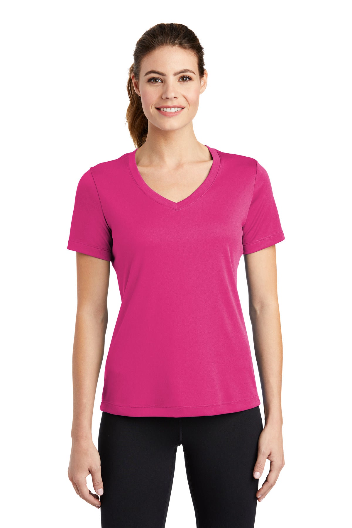 Custom Embroidered - Sport-Tek® Ladies PosiCharge® Competitor™ V-Neck Tee. LST353