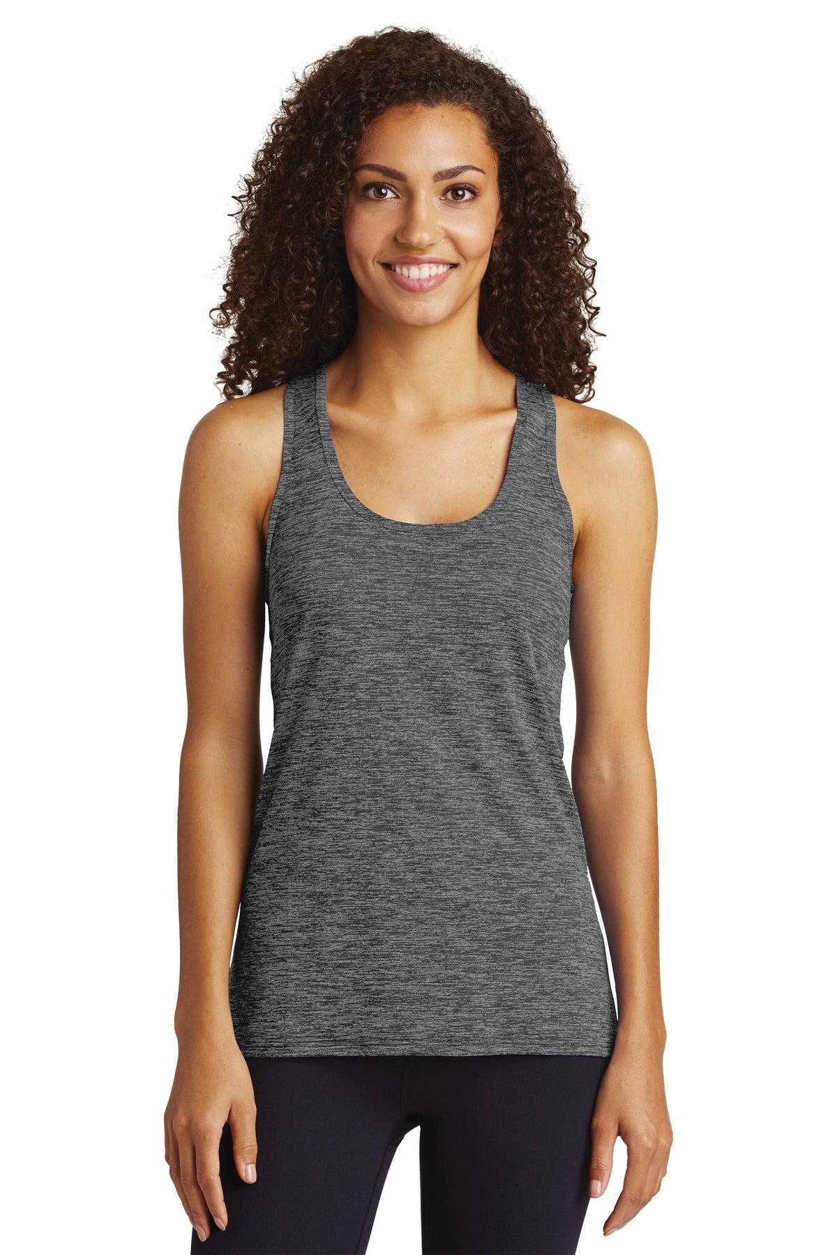 Custom Embroidered - Sport-Tek ® Ladies PosiCharge ® Electric Heather Racerback Tank. LST396