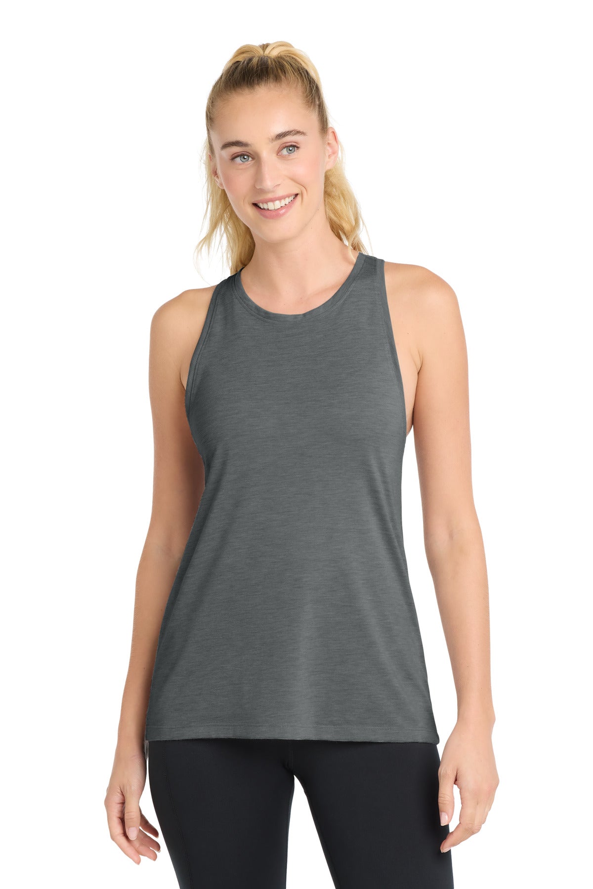 Custom Embroidery or DTF Print - Sport-Tek  ®  Women's PosiCharge  ®  Tri-Blend Wicking Tank. LST402