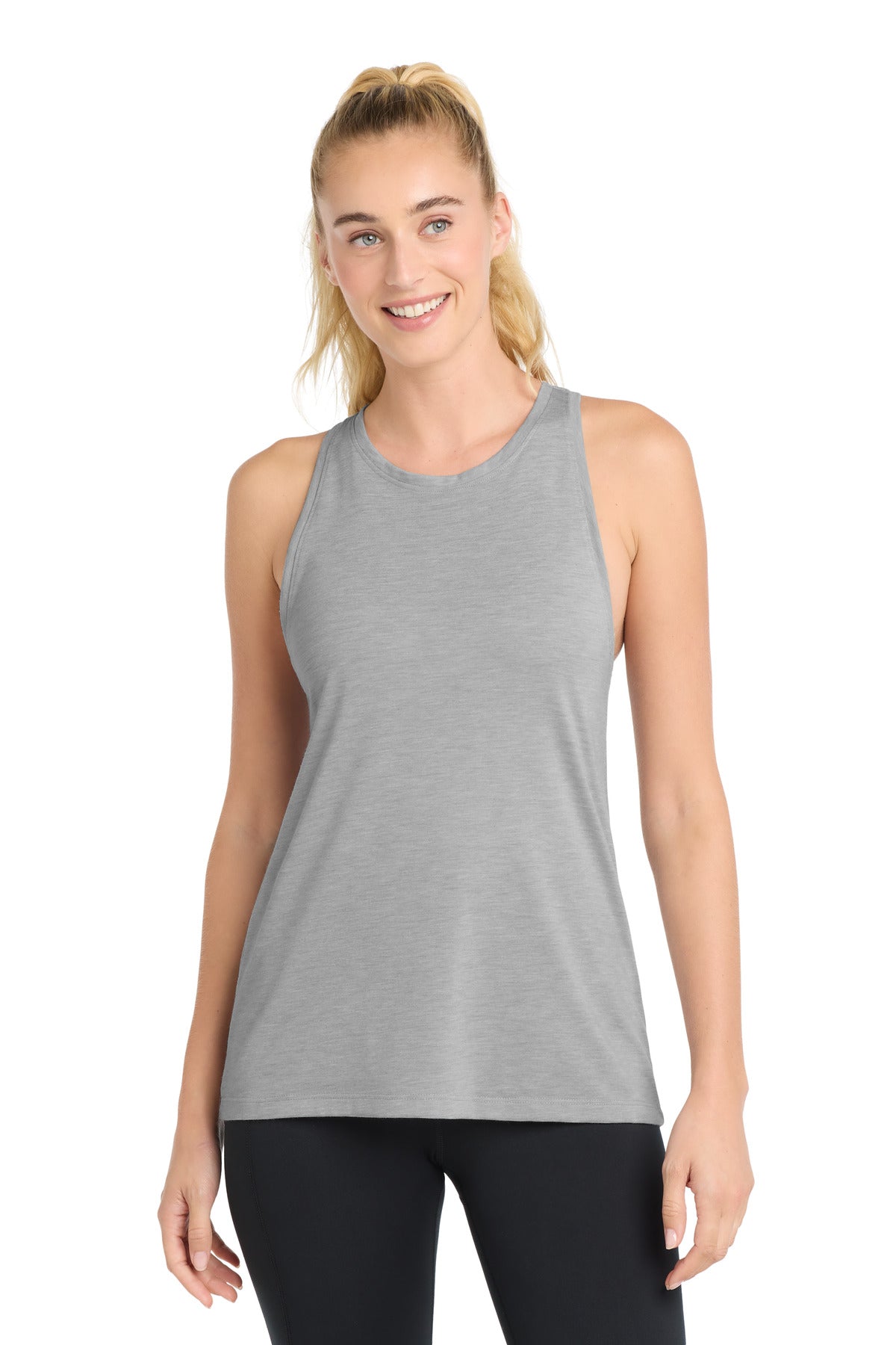 Custom Embroidery or DTF Print - Sport-Tek  ®  Women's PosiCharge  ®  Tri-Blend Wicking Tank. LST402