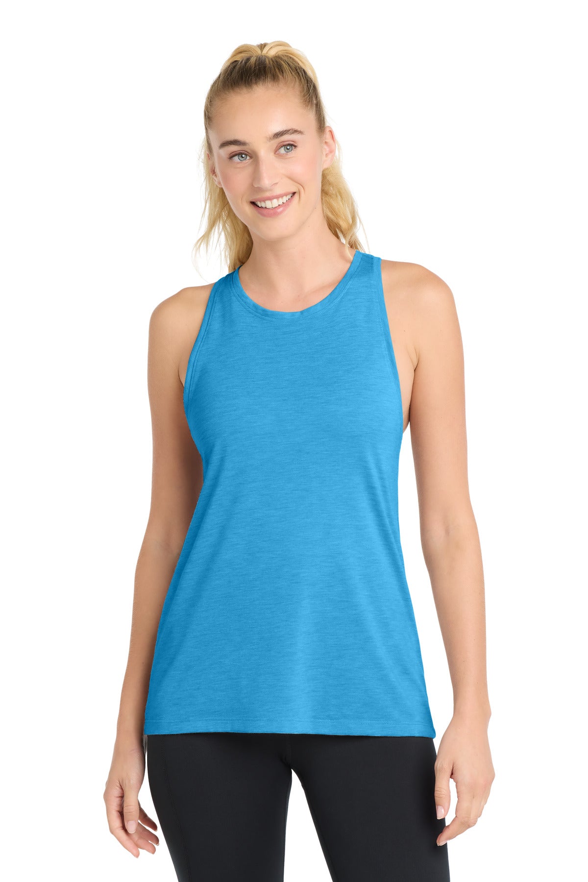 Custom Embroidery or DTF Print - Sport-Tek  ®  Women's PosiCharge  ®  Tri-Blend Wicking Tank. LST402