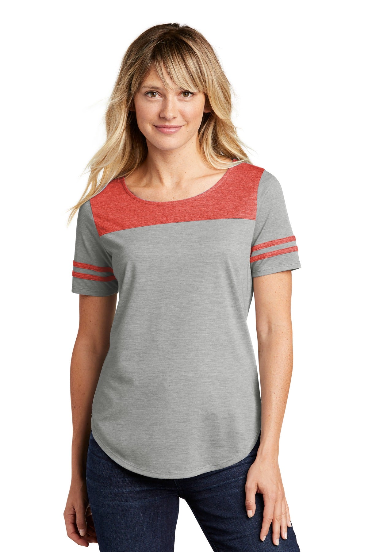 Custom Embroidered - Sport-Tek ® Ladies PosiCharge ® Tri-Blend Wicking Fan Tee. LST403