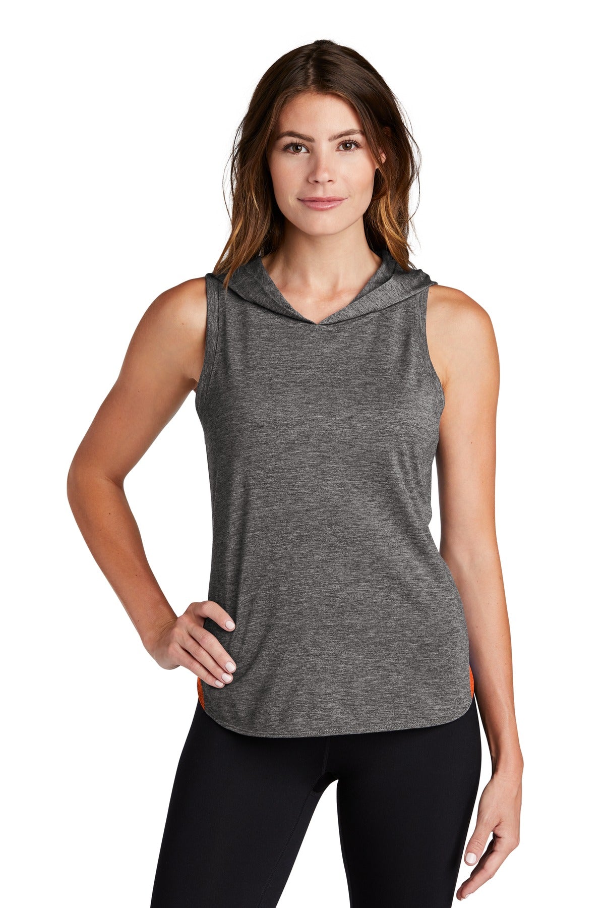 Custom Embroidered - Sport-Tek ® Ladies PosiCharge ® Tri-Blend Wicking Draft Hoodie Tank. LST410