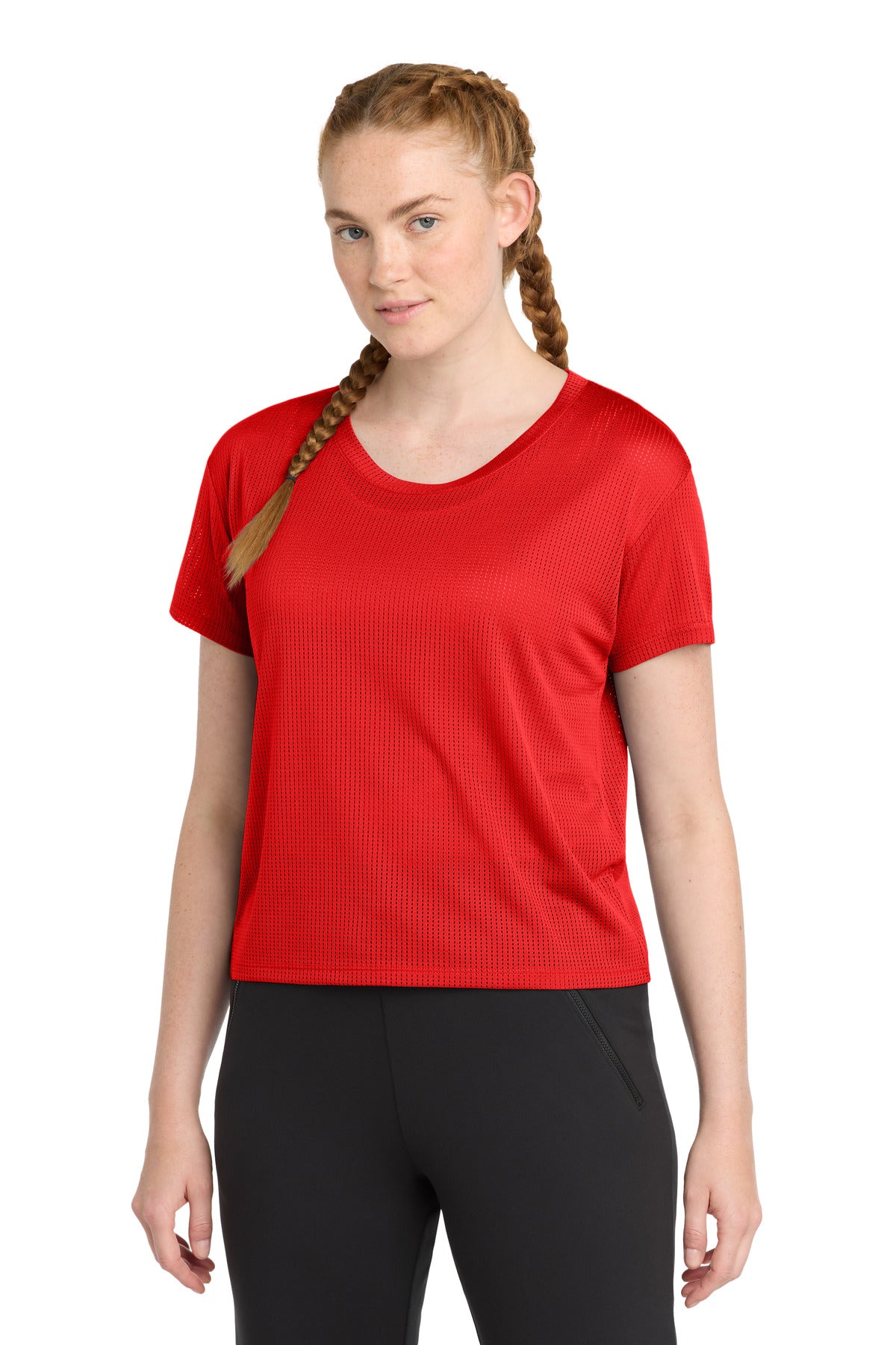 Custom Embroidery or DTF Print - Sport-Tek  ®  Women's PosiCharge  ®  Draft Crop Tee. LST411