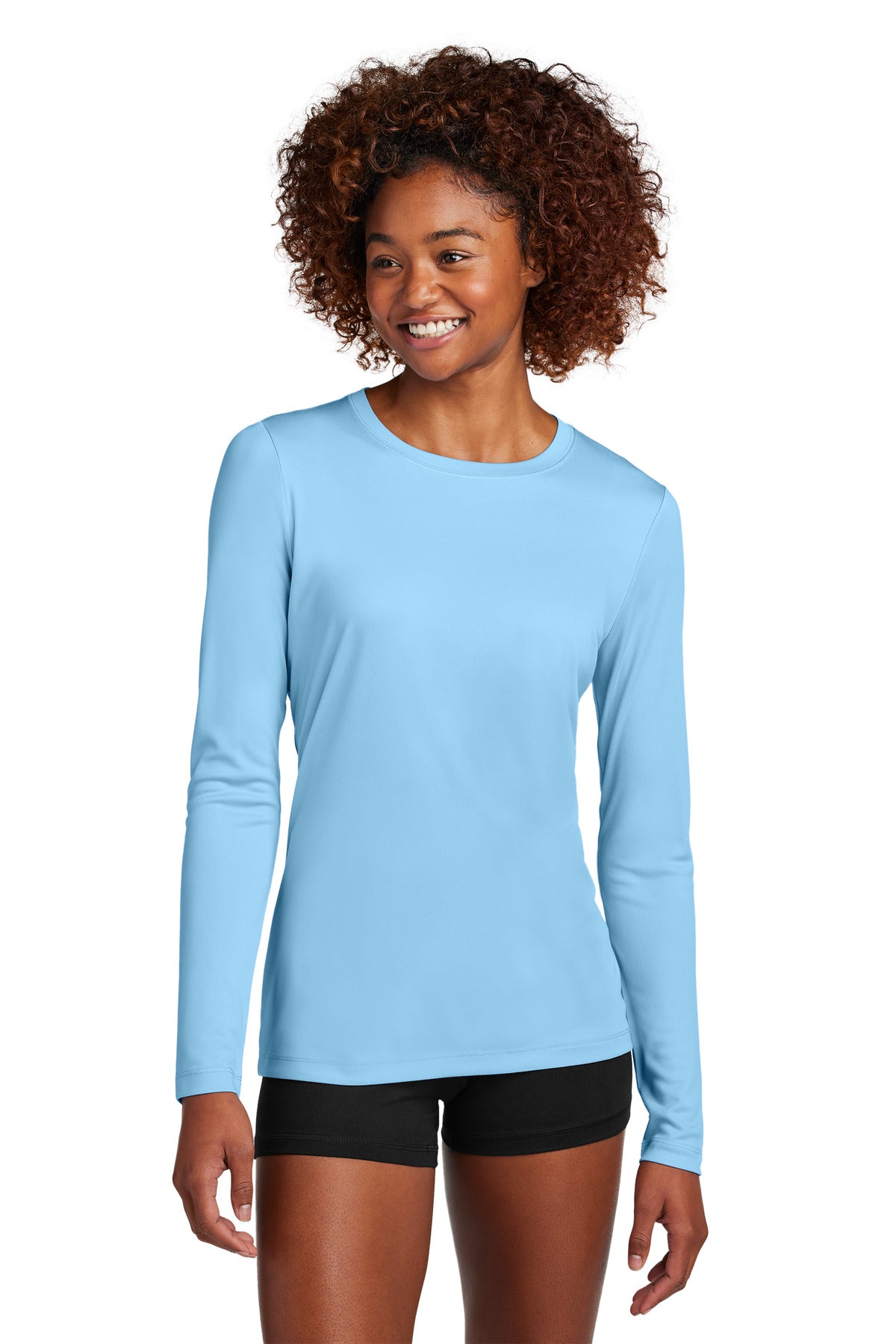 Custom Embroidery or DTF Print - Sport-Tek ®  Women's Posi-UV ®  Pro Long Sleeve LST420LS