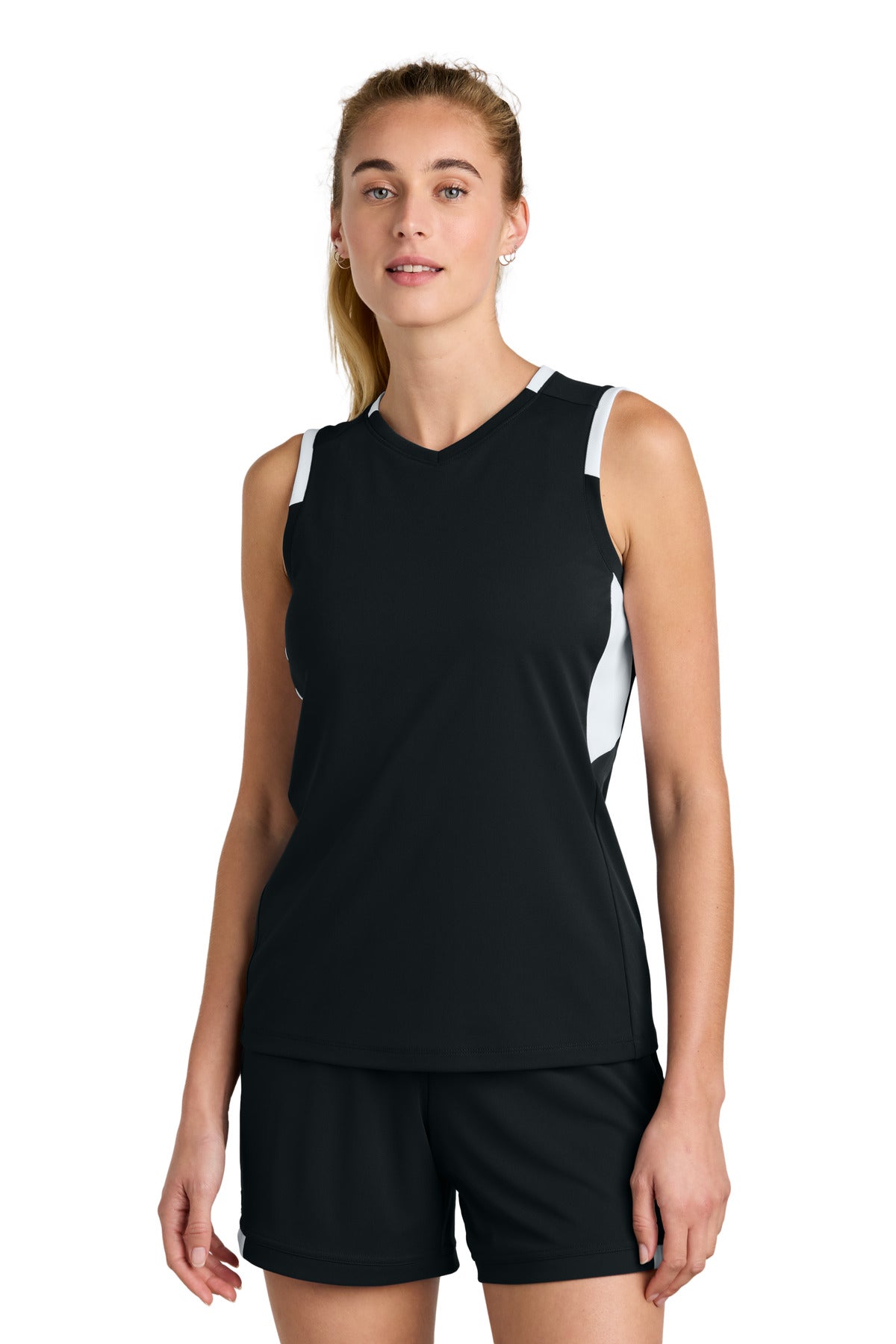 Custom Embroidery or DTF Print - Sport-Tek ®  Women's Club Sleeveless V-Neck LST441