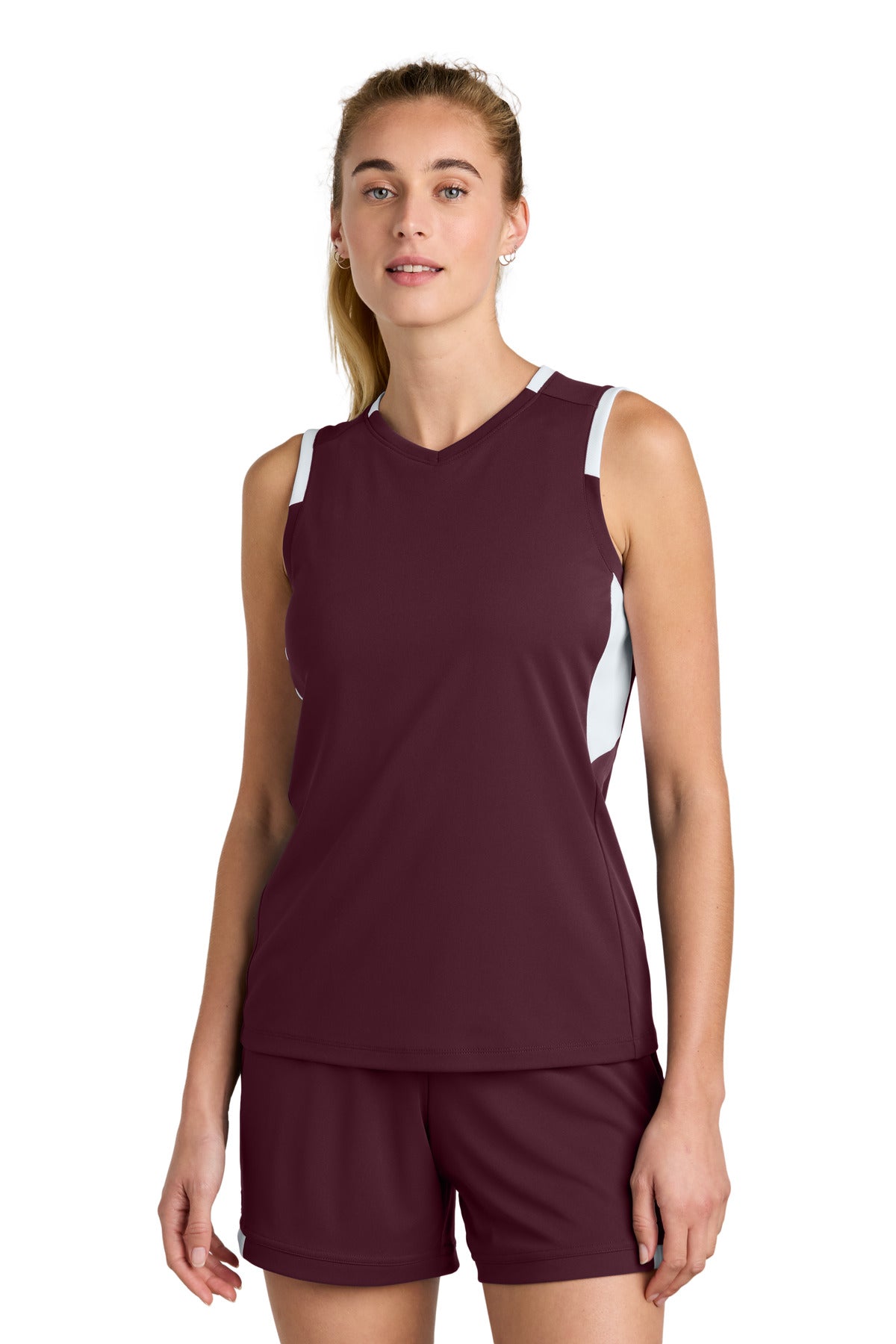 Custom Embroidery or DTF Print - Sport-Tek ®  Women's Club Sleeveless V-Neck LST441