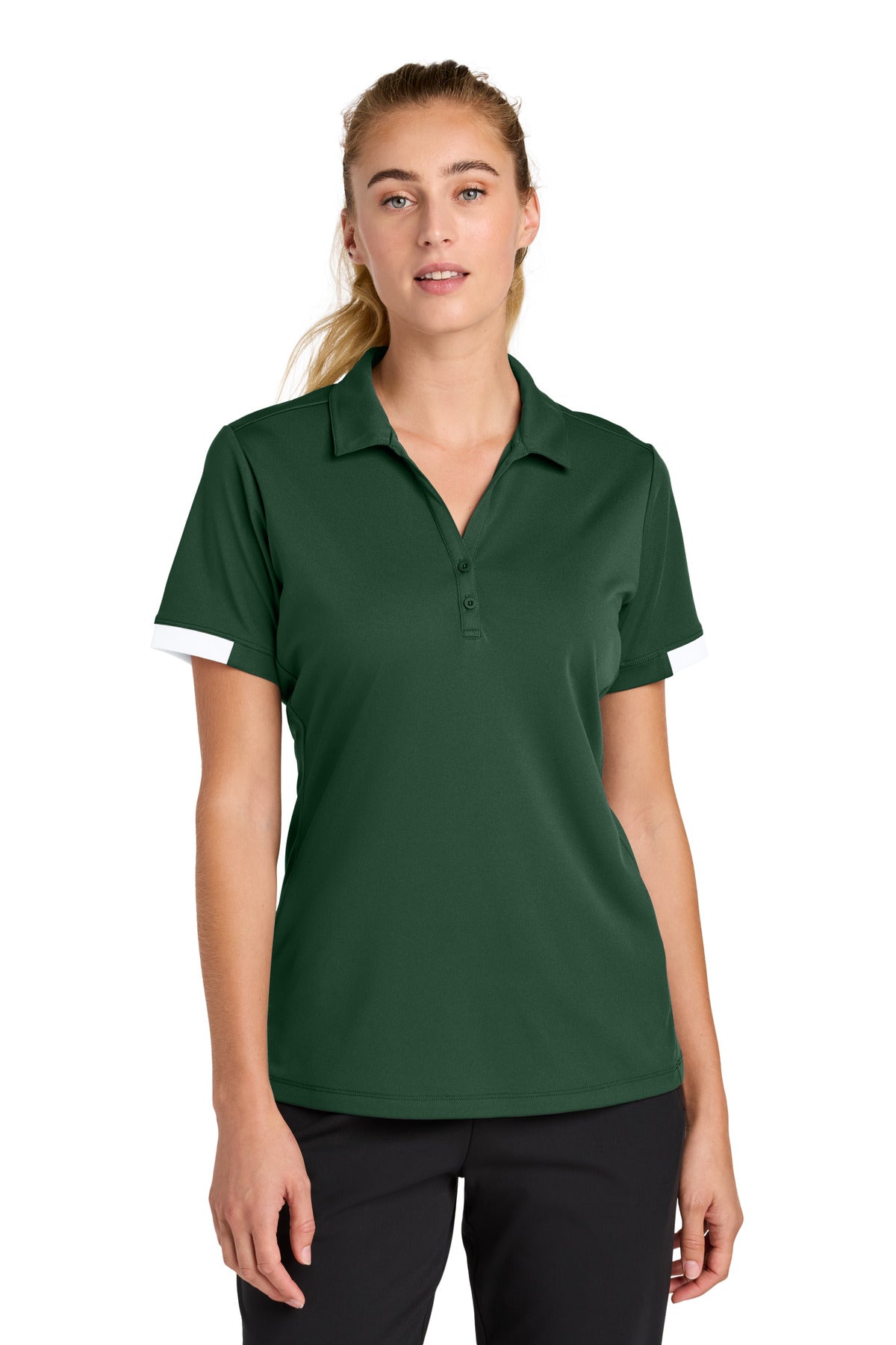 Custom Embroidery or DTF Print - Sport-Tek ®  Women's Club Colorblock Polo LST444