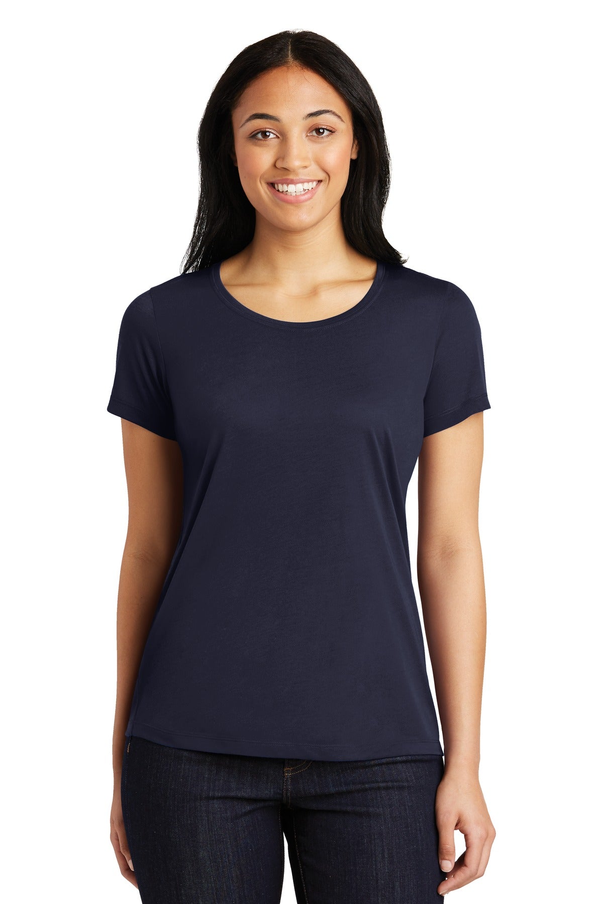 Custom Embroidered - Sport-Tek® Ladies PosiCharge® Competitor™ Cotton Touch™ Scoop Neck Tee. LST450