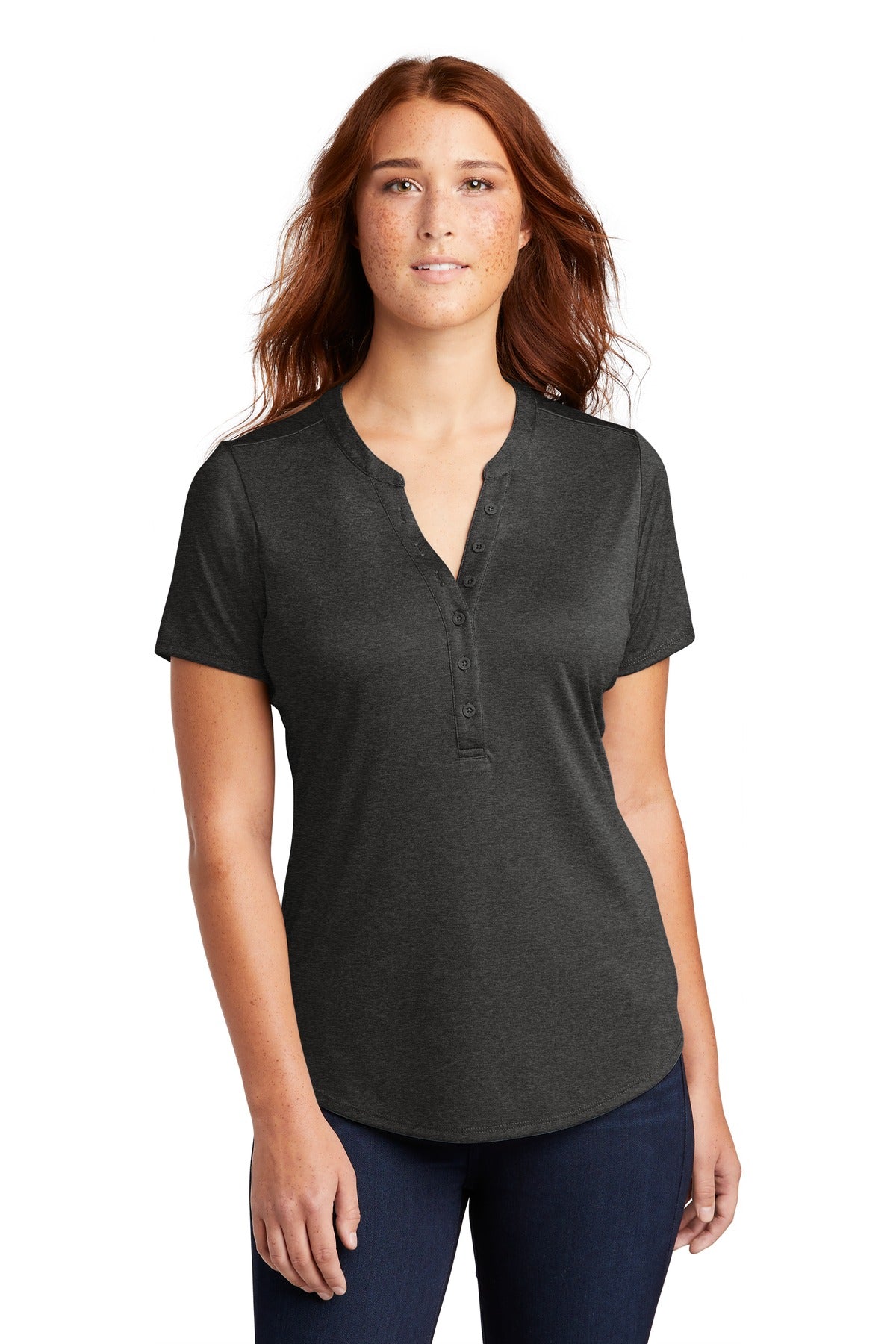 Custom Embroidered - Sport-Tek ® Ladies Endeavor Henley. LST468