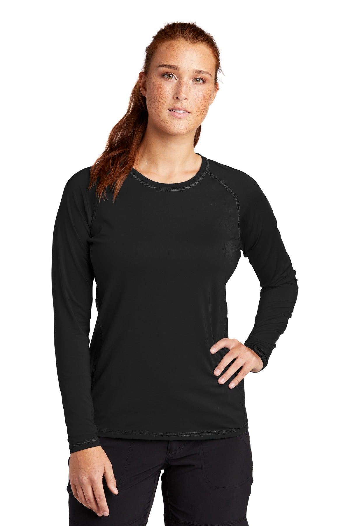 Custom Embroidered - Sport-Tek ® Ladies Long Sleeve Rashguard Tee. LST470LS