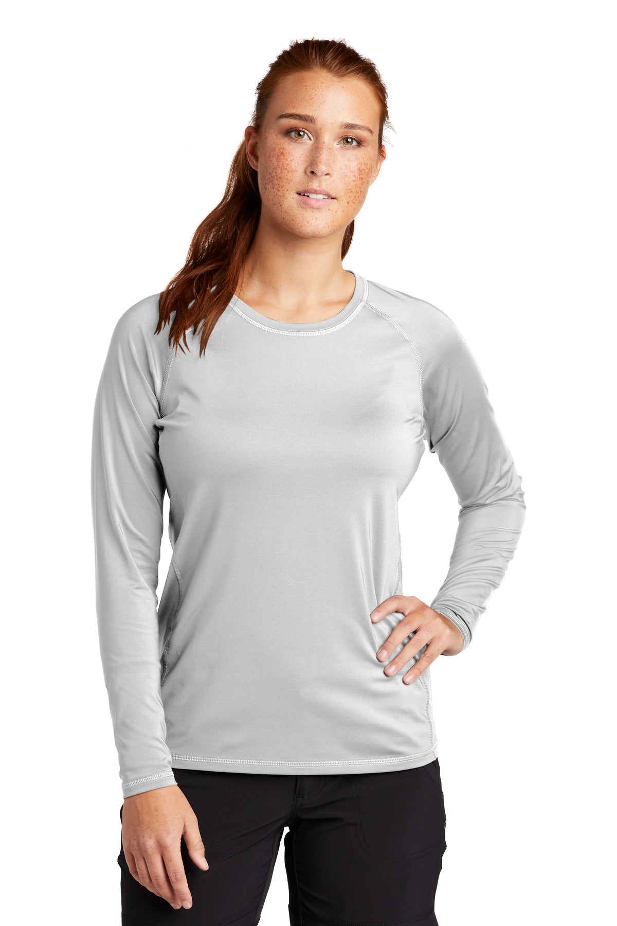 Custom Embroidered - Sport-Tek ® Ladies Long Sleeve Rashguard Tee. LST470LS