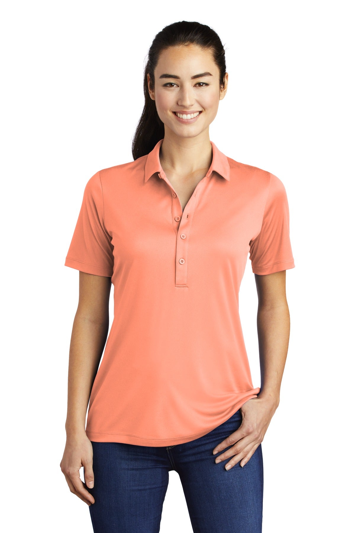 Custom Embroidered - Sport-Tek© Women's Posi-UV © Pro Polo.  LST520
