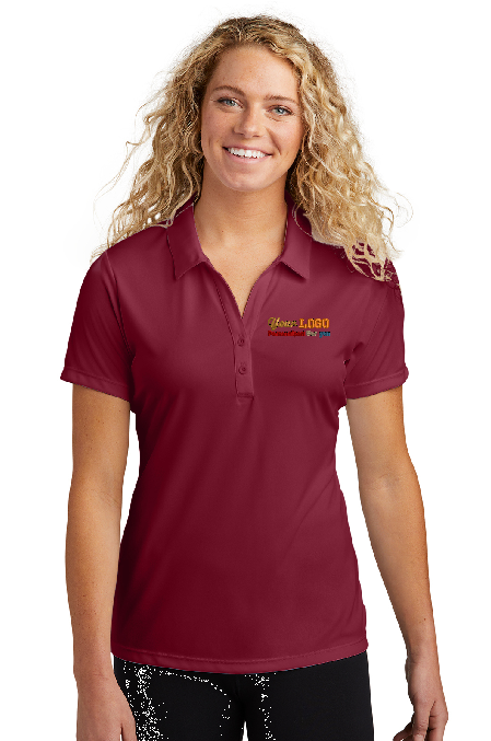 Custom Embroider Personalized Ladies Polo Shirt - Sport-Tek LST550 PosiCharge Competitor Performance Polo - Max 4in by 4in Embroidery Logo