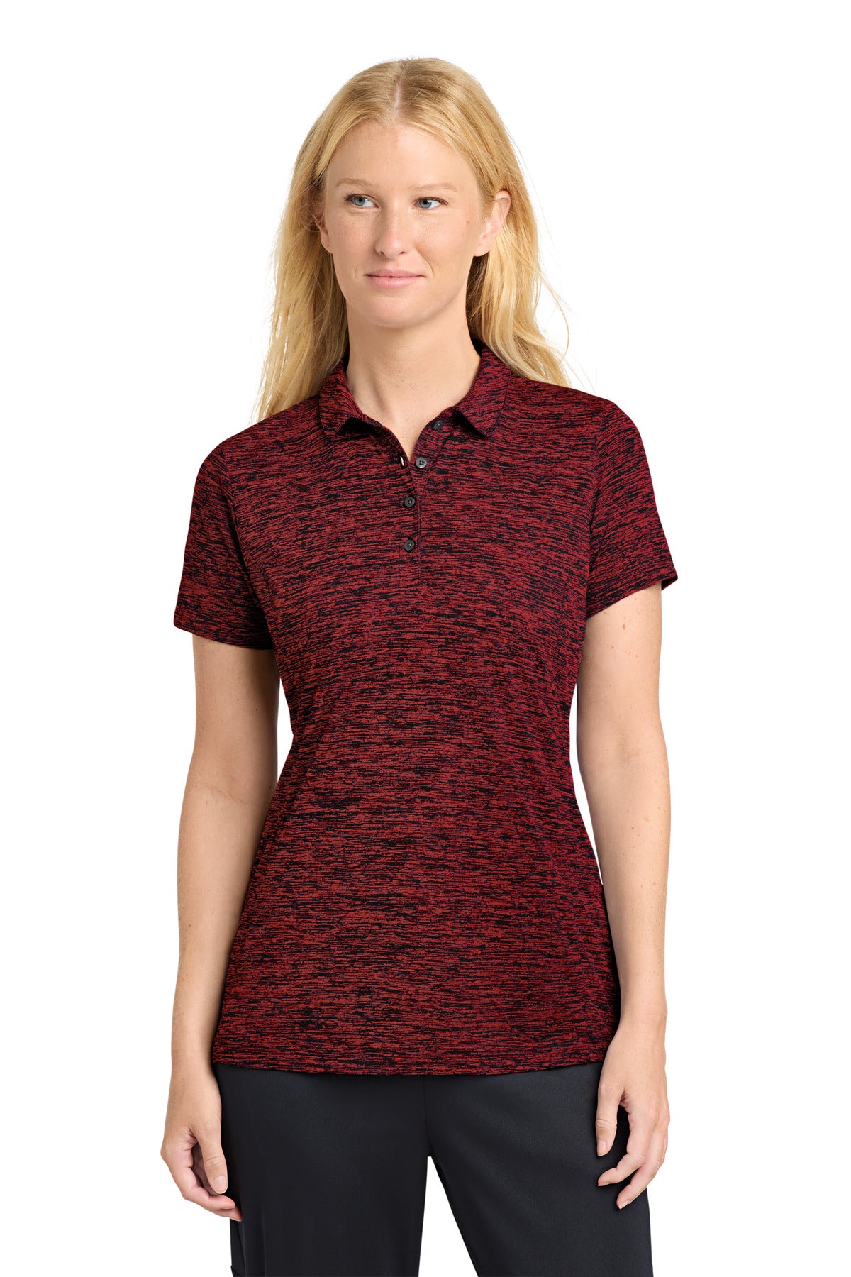 Custom Embroidery or DTF Print - Sport-Tek  ®  Women's PosiCharge  ®  Electric Heather Polo. LST590