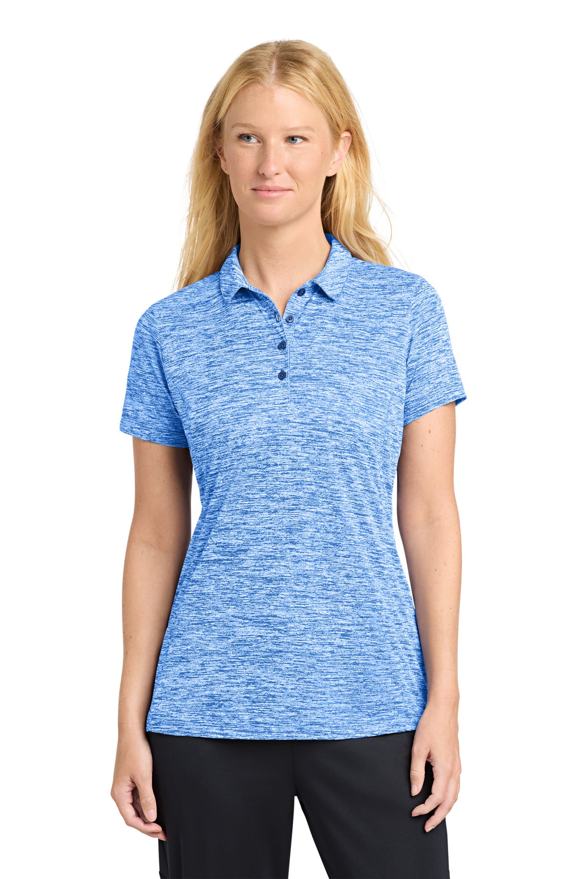 Custom Embroidery or DTF Print - Sport-Tek  ®  Women's PosiCharge  ®  Electric Heather Polo. LST590